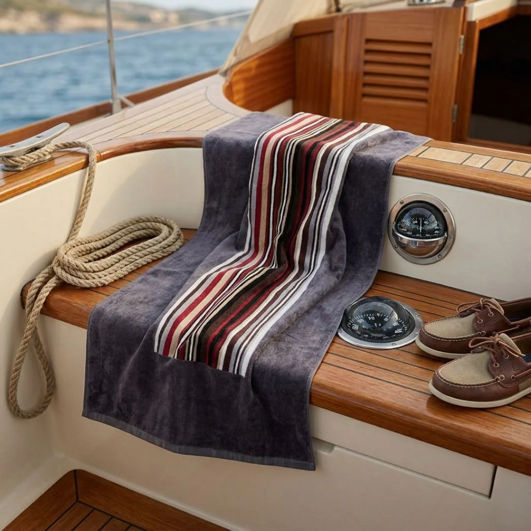 Telo Mare In Spugna Bora Bora 95X180 Grigio Carrara