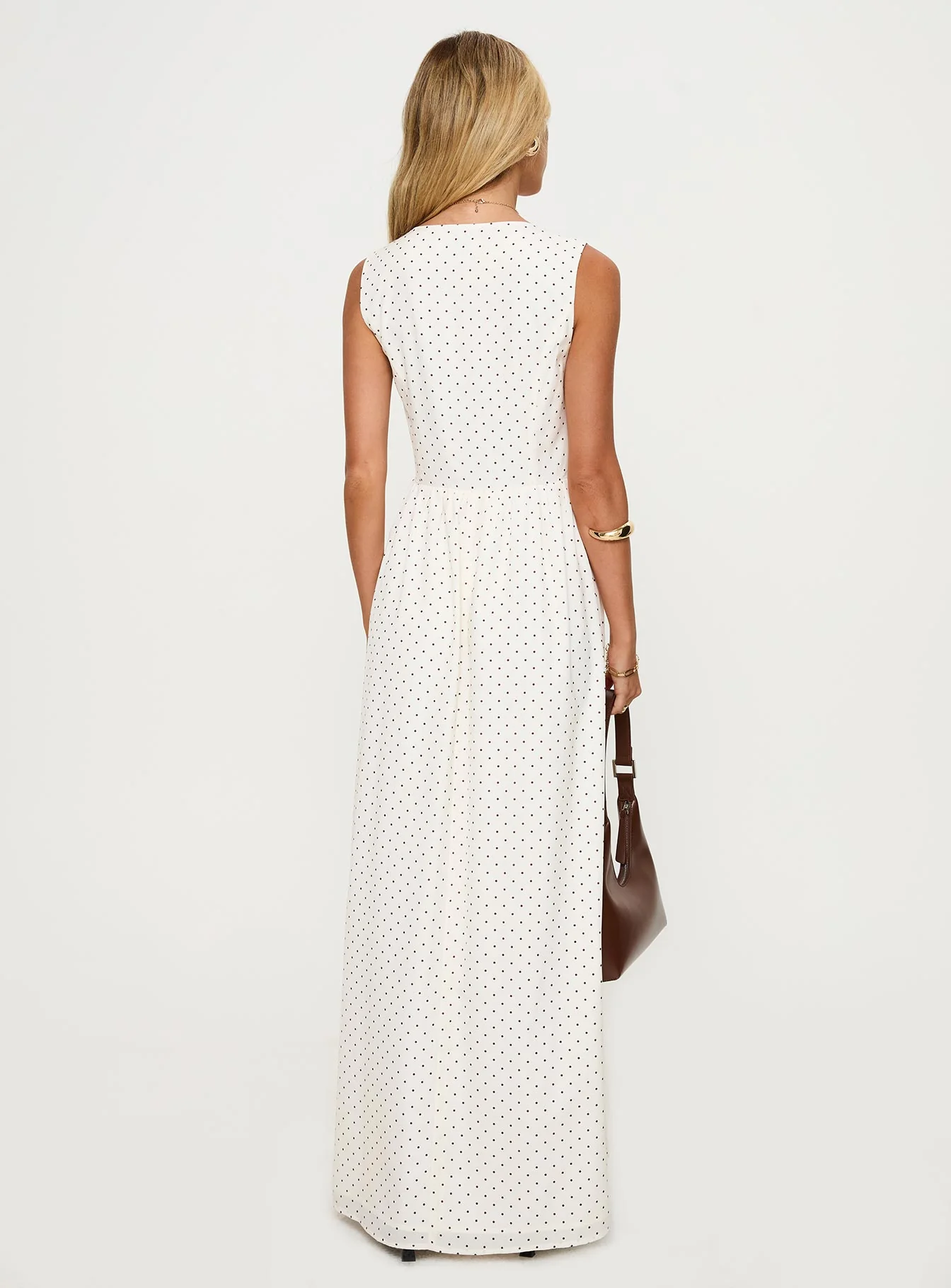Pokey Maxi Dress Cream / Polka Dot