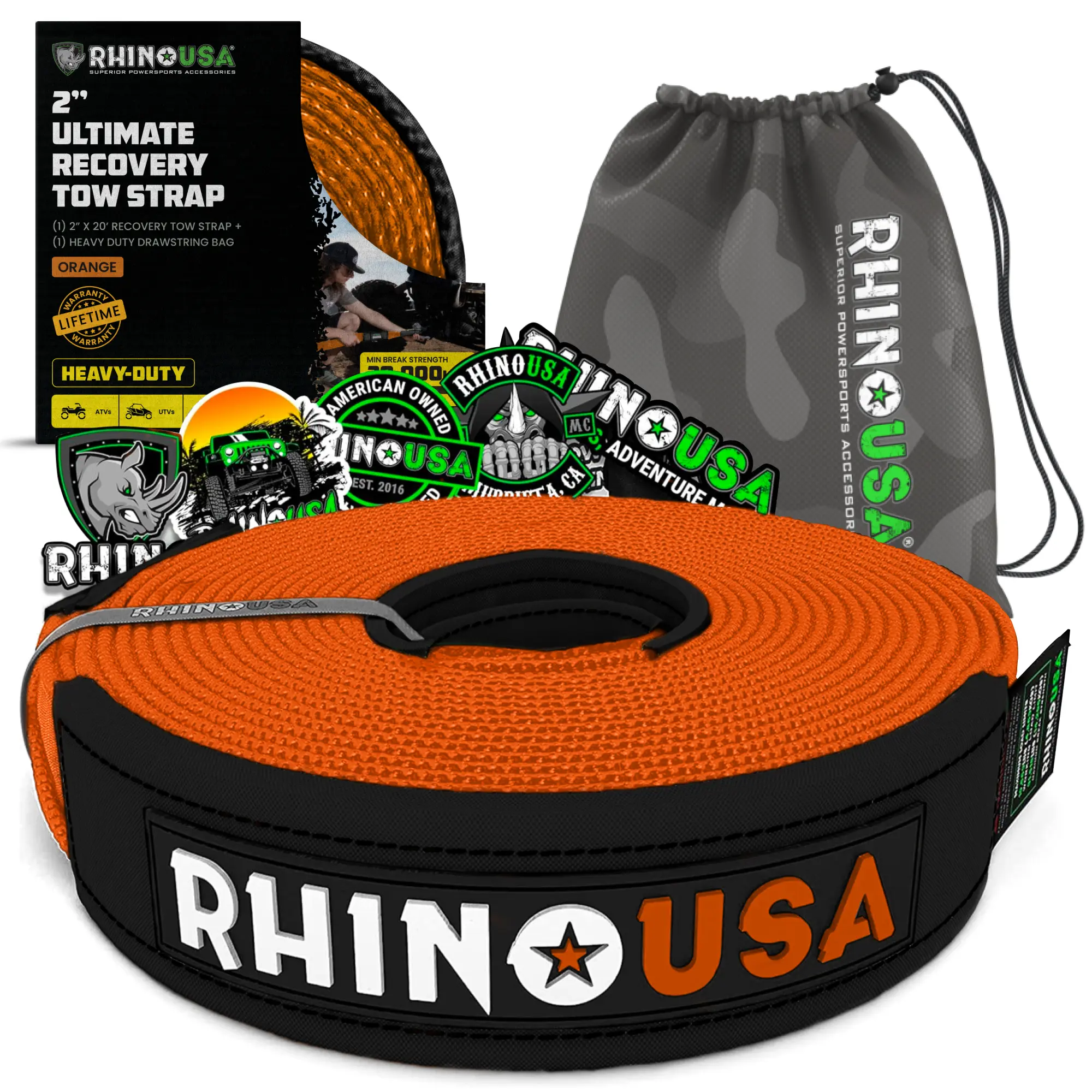 Rhino USA Ultimate Recovery Tow Strap 2