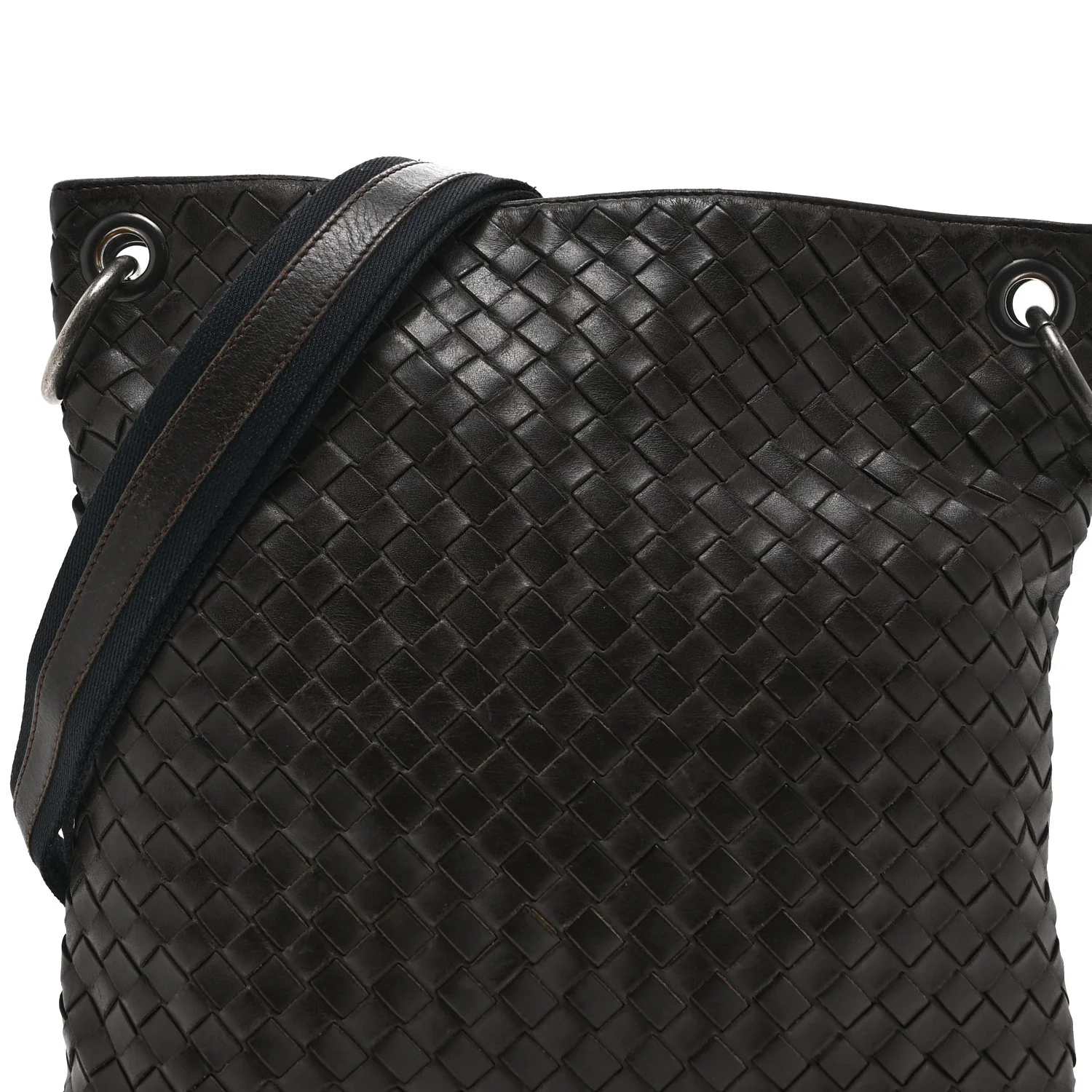 Nappa Intrecciato VN Crossbody Messenger Bag Brown - Top Club