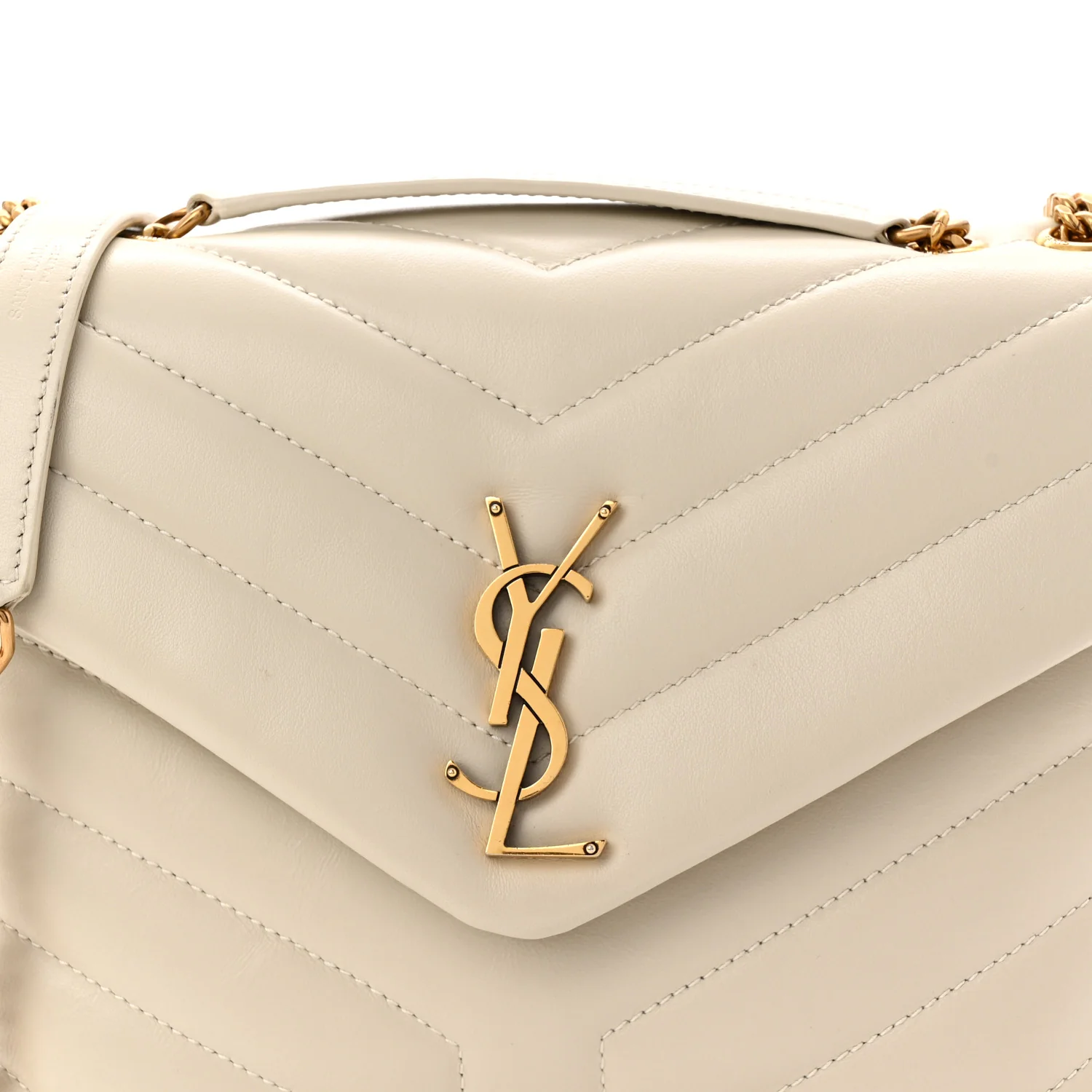 Calfskin Y Quilted Monogram Small Loulou Chain Satchel Crema Soft - Top Club