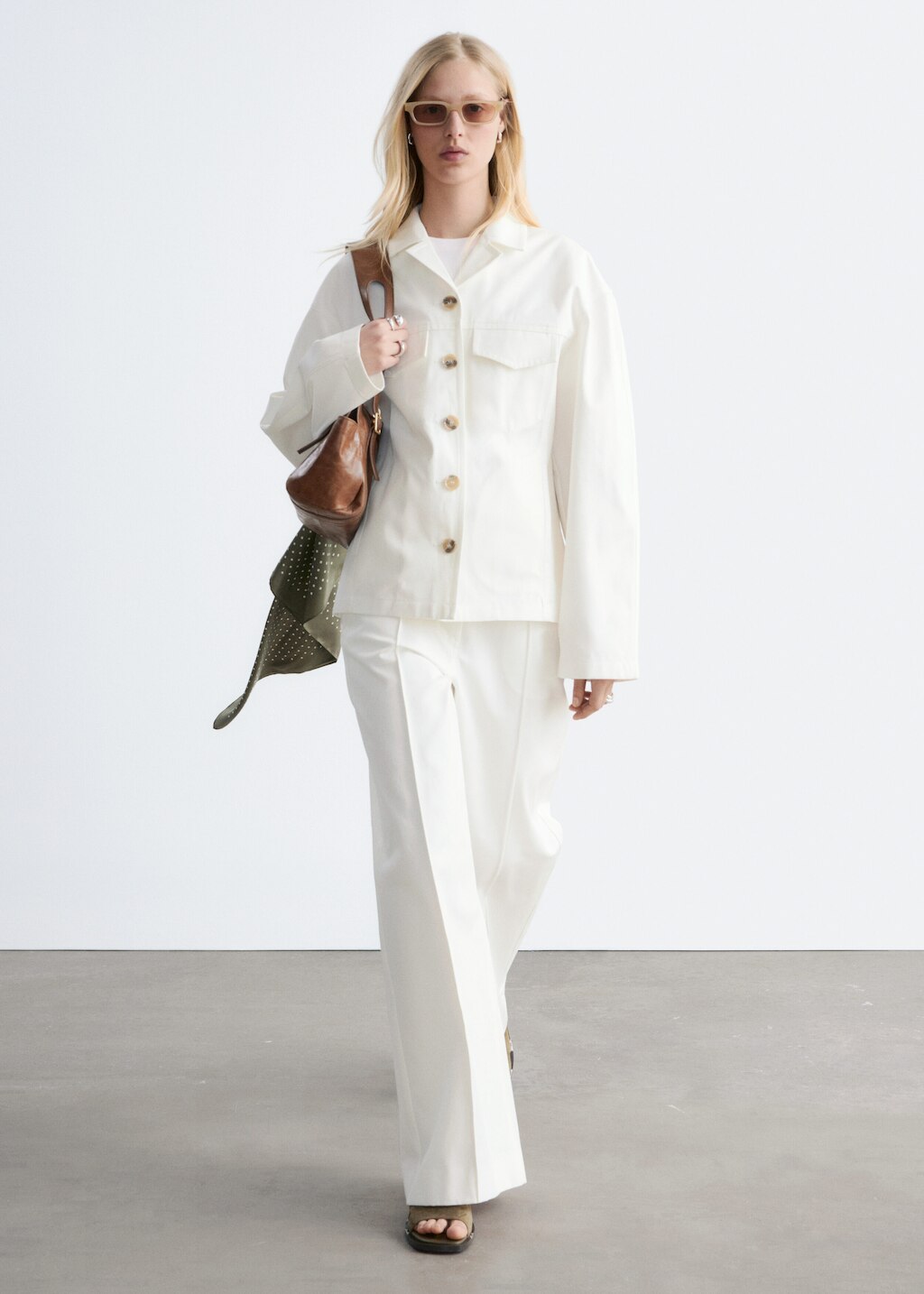 & Other Stories COTTON TWILL TAILORED JACKET