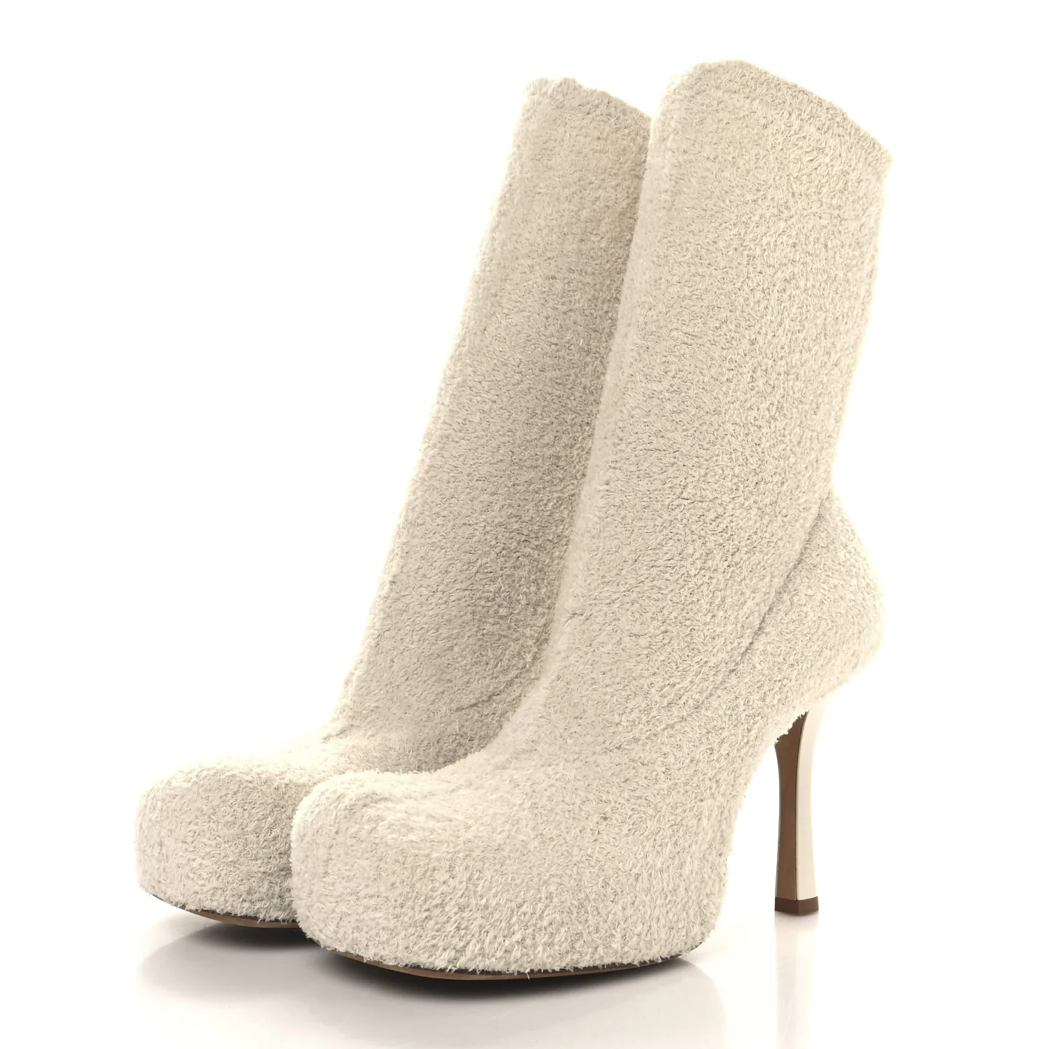 Spongy Knit The Bold Mid Calf Boots 37.5 Wax - Top Club