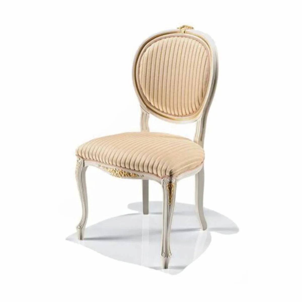Luxury Baroque Dining Room Chair Beige / Ivory / Gold - Baroque Furniture - Made in Italy