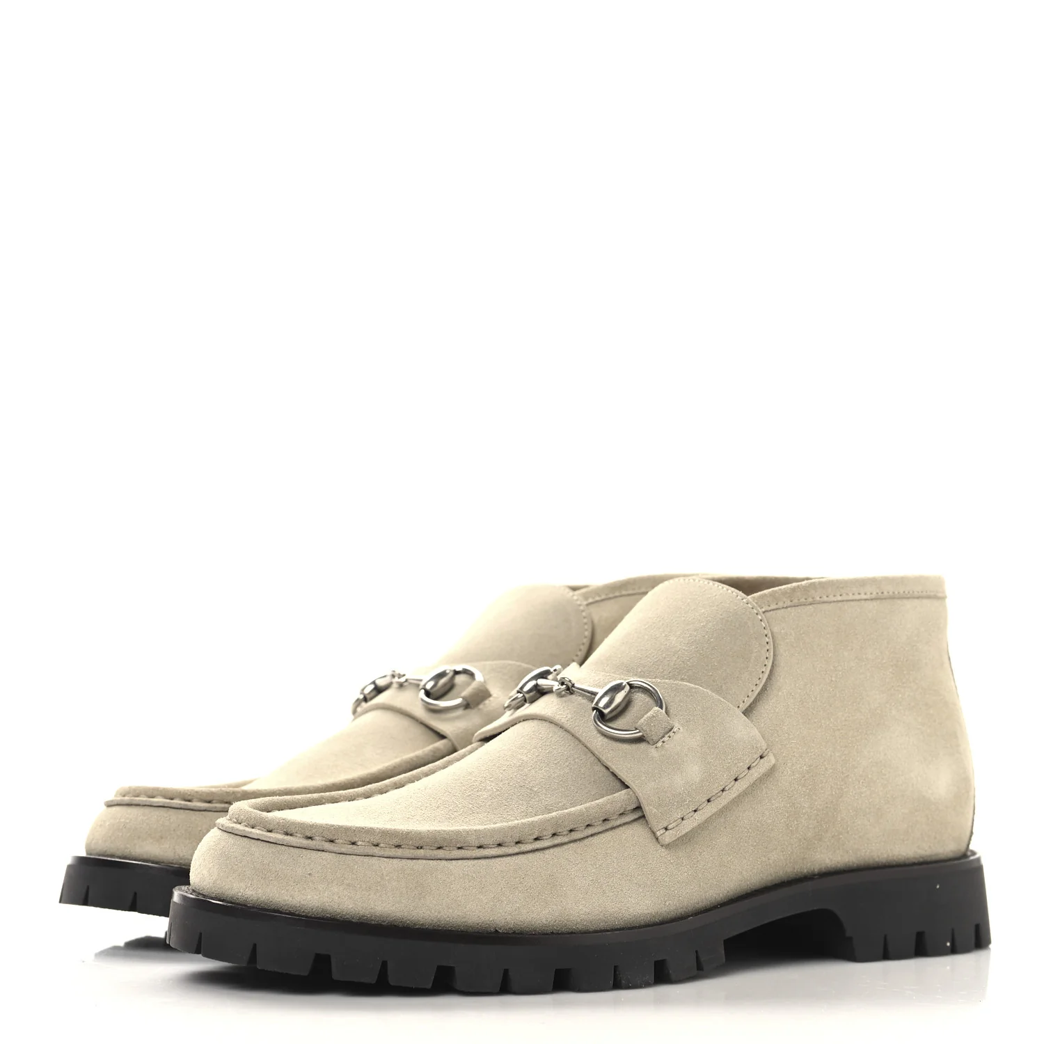 Suede Mens Horsebit Ankle Boots 8.5 Beige - Top Club