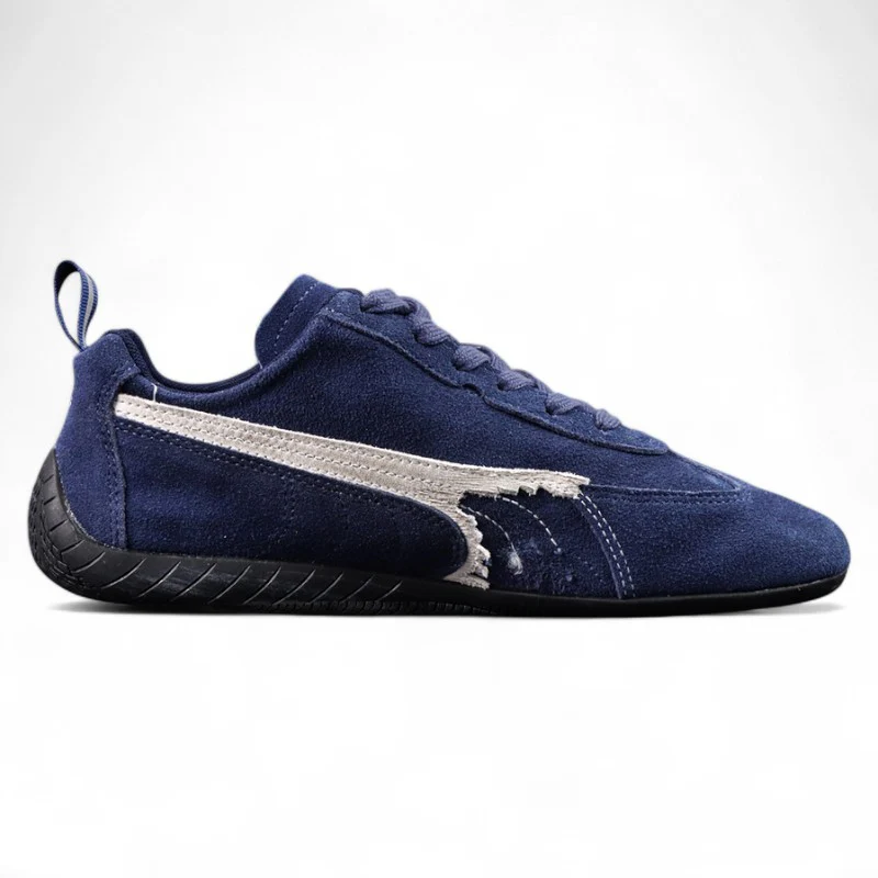 Balenciaga Speedcat Suede in Navy White Black - Sneaker Replica Workshop