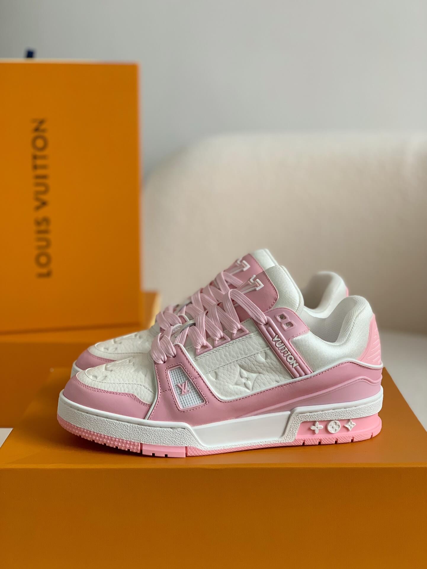 Louis Vuitton LV Trainer Pink Sneaker - Sneaker Replica Workshop