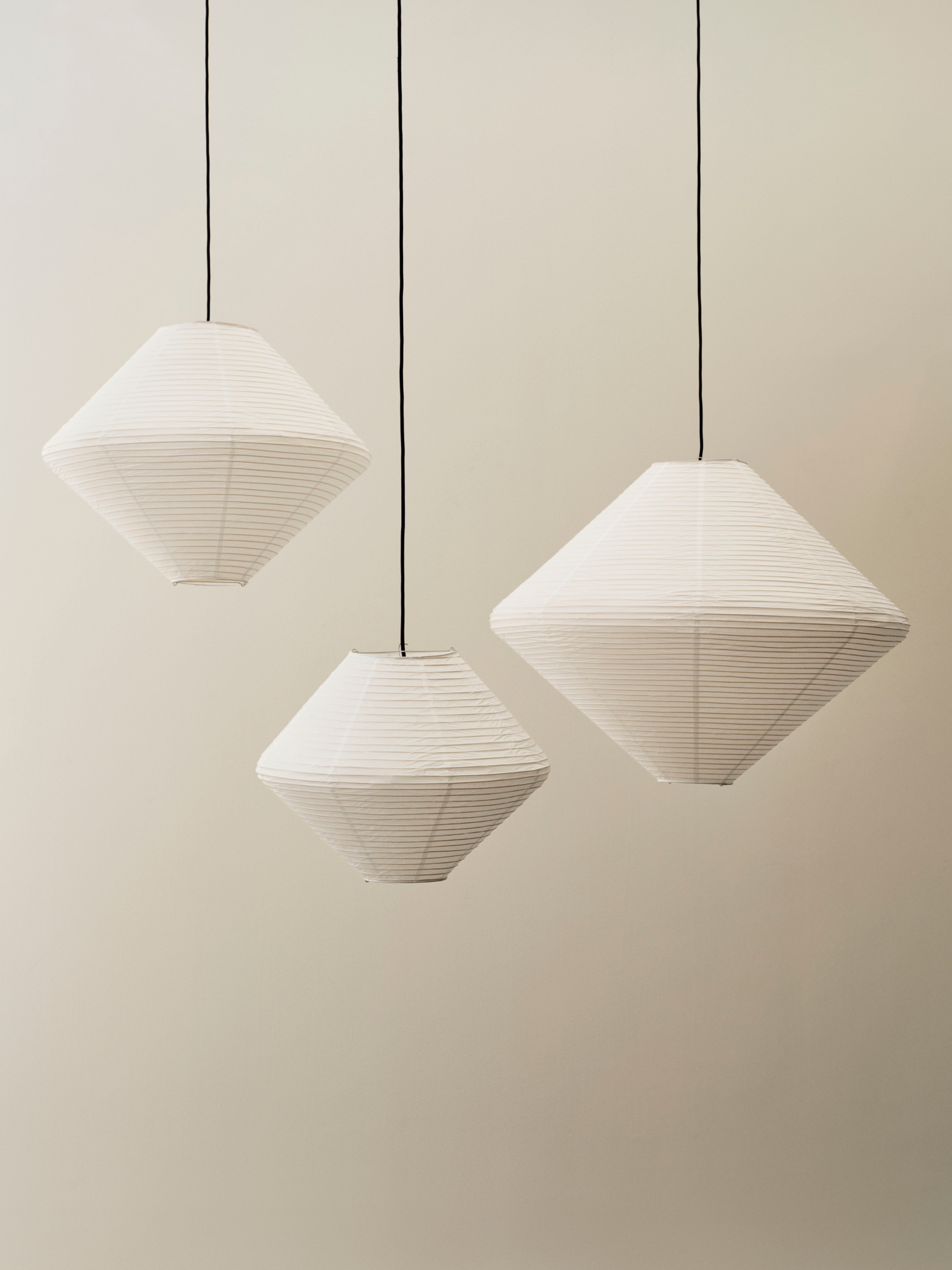 Lampenkap Paper Shade Diamond classic white Ø80 cm