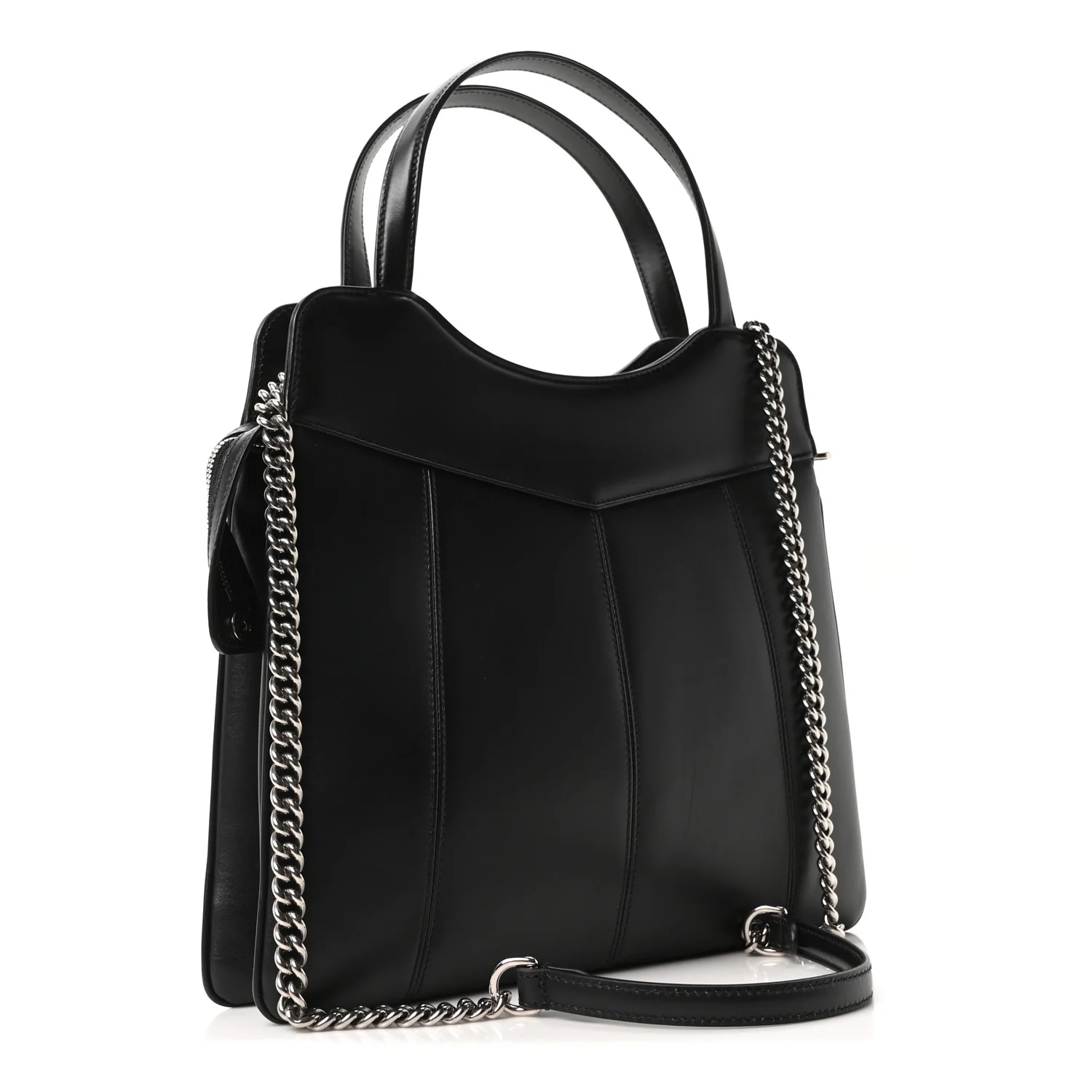 Calfskin Petite GG Medium Tote Bag Black - Top Club