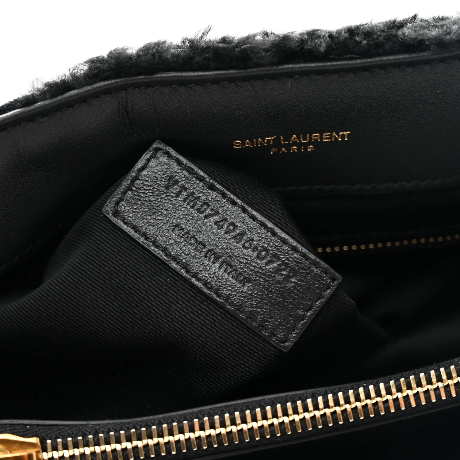 Shearling Y Quilted Monogram Medium Loulou Chain Satchel Black - Top Club