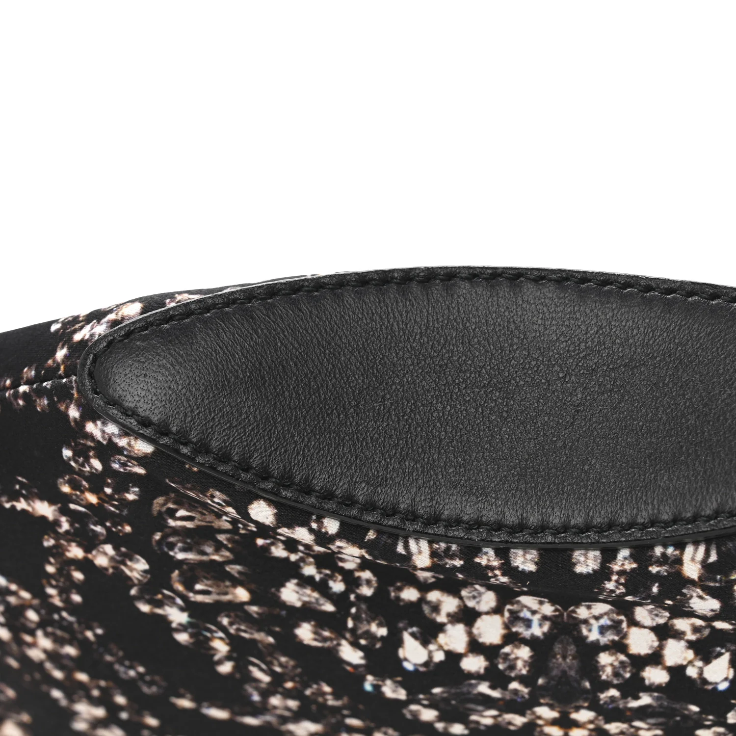 Silk Dandelion Print De Manta Clutch Black - Top Club