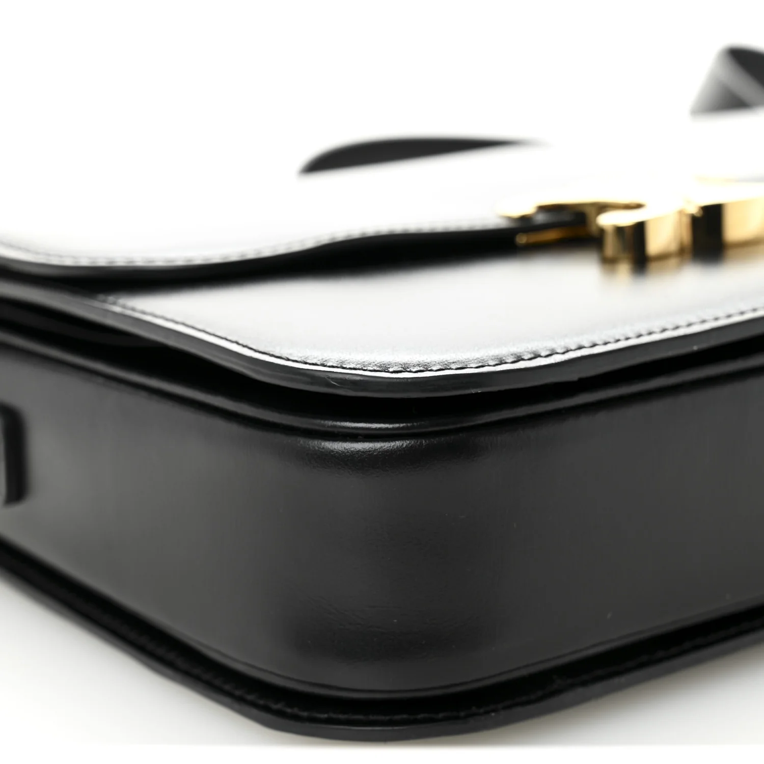 Shiny Calfskin Medium Triomphe Black - Top Club