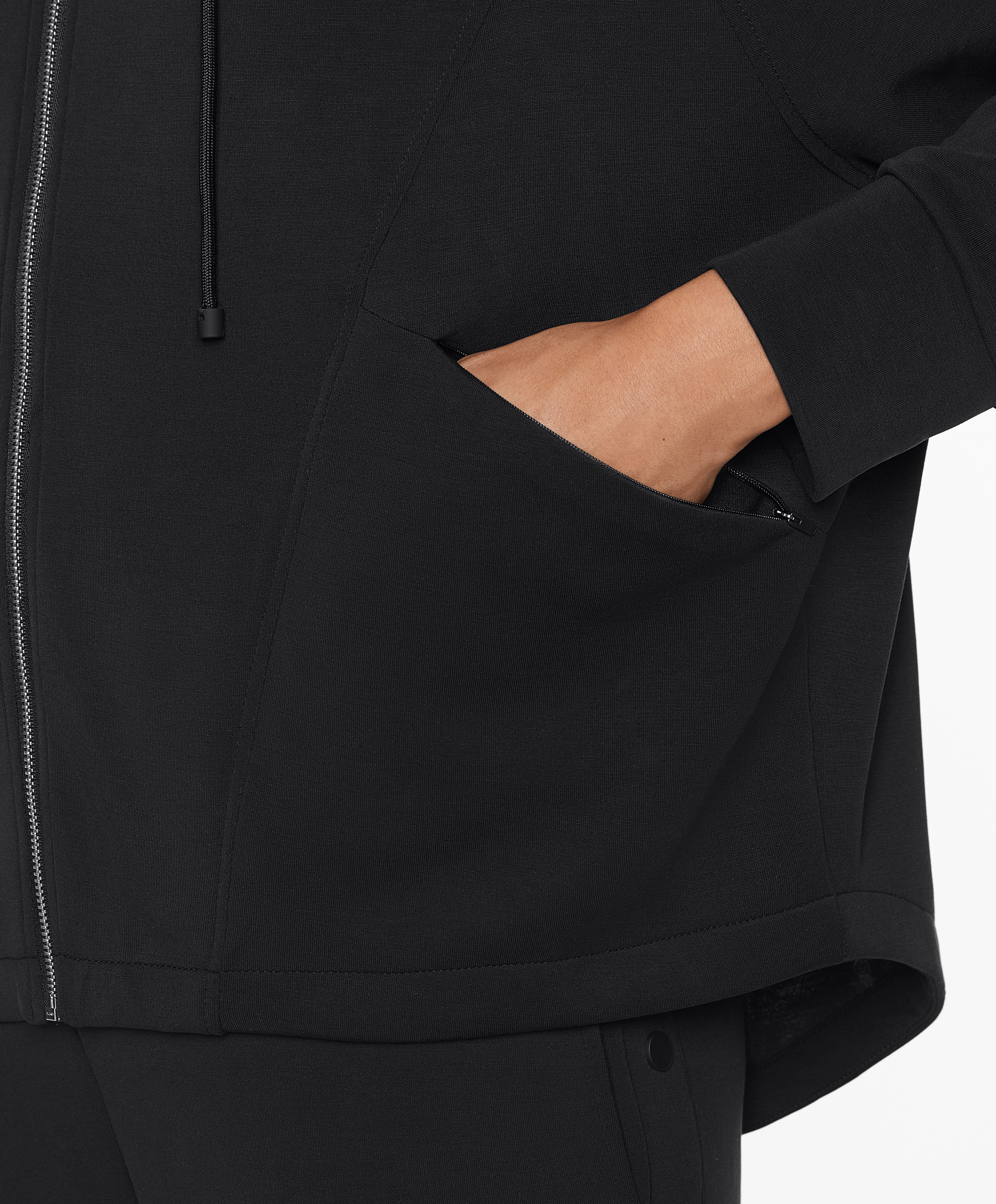 OYSHO Knit hooded jacket with modal