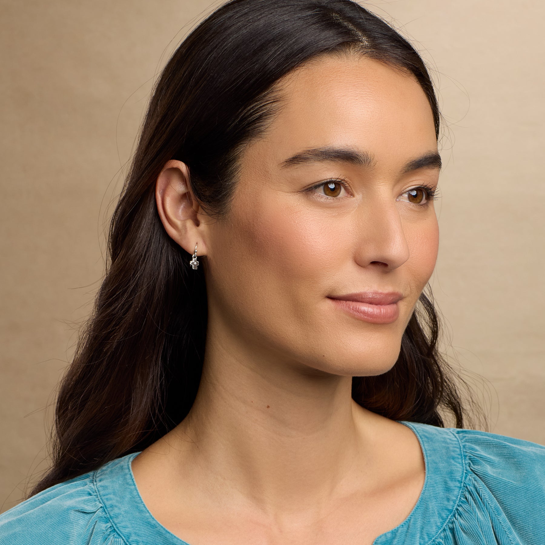 Silver Bright Faith Earrings - Sundance Living