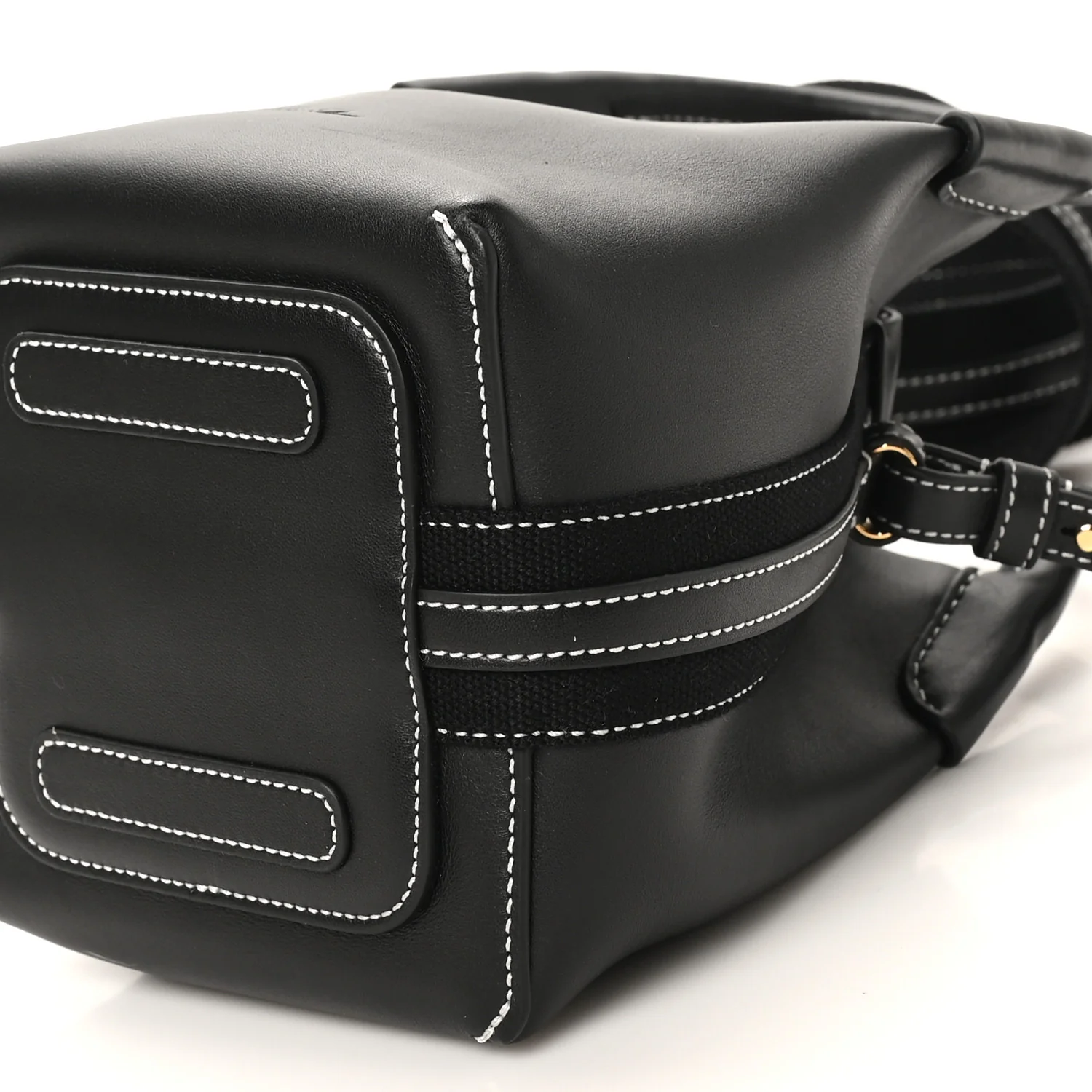 Smooth Calfskin Micro Bale Bag Black - Top Club