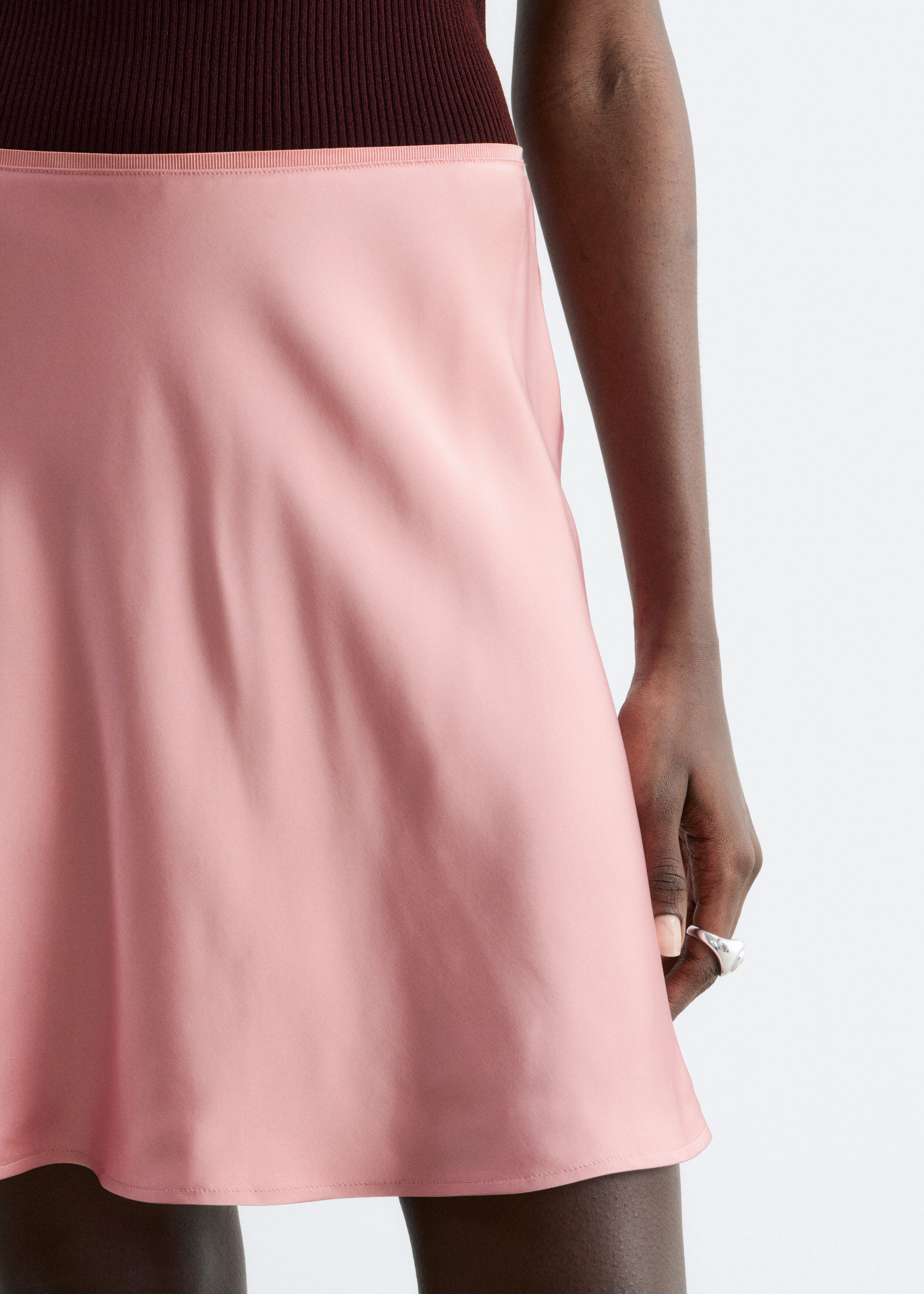 & Other Stories BIAS-CUT VISCOSE MINI SKIRT