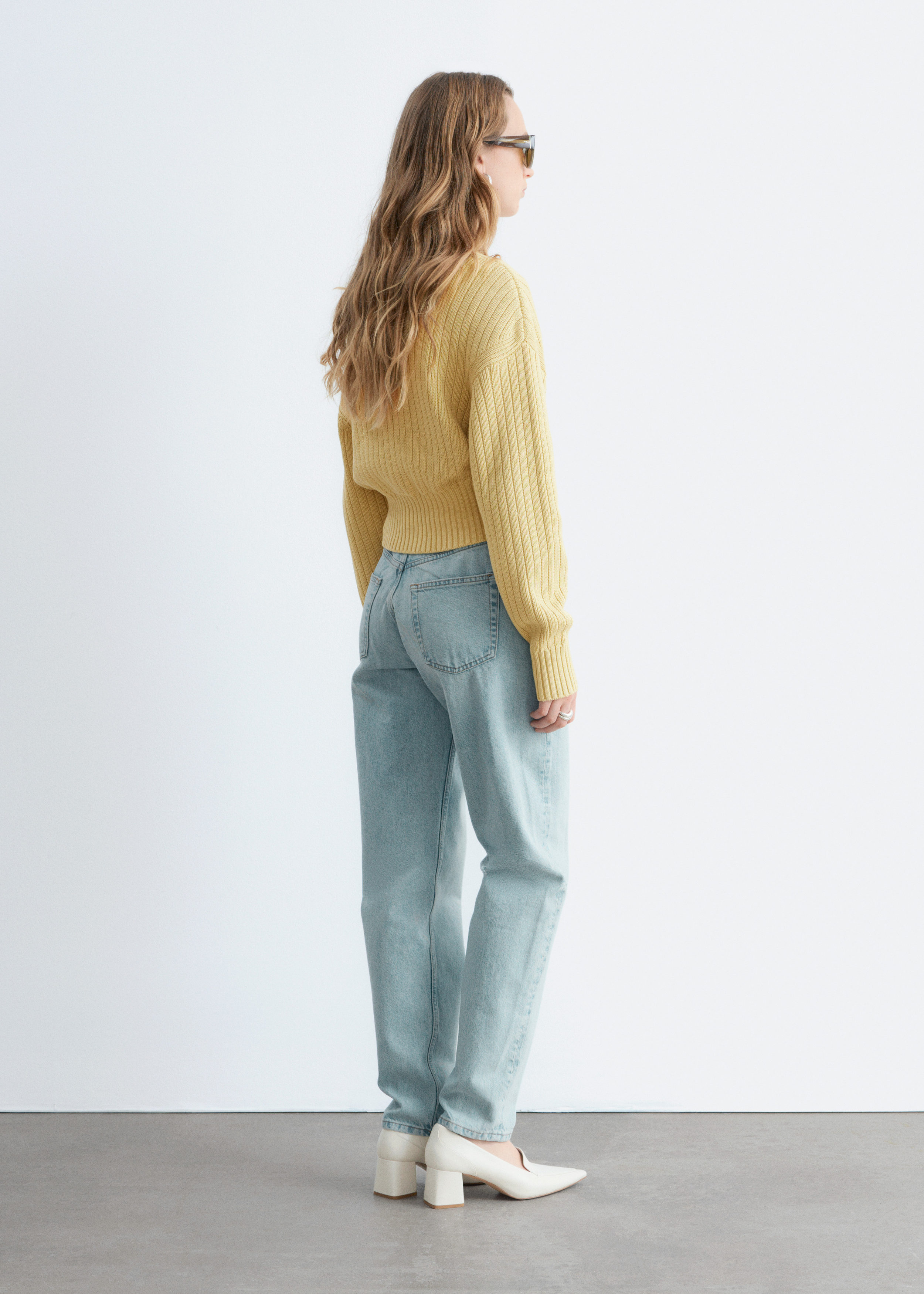 & Other Stories RIB-KNIT COTTON CARDIGAN