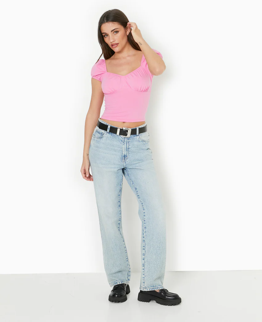 Pimkie Top encolure cœur avec smock dos