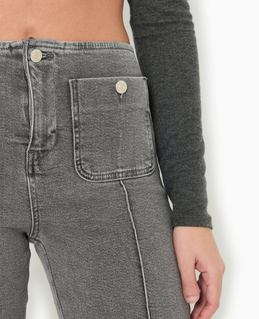 Pimkie Jean flare taille haute avec poches plaquées