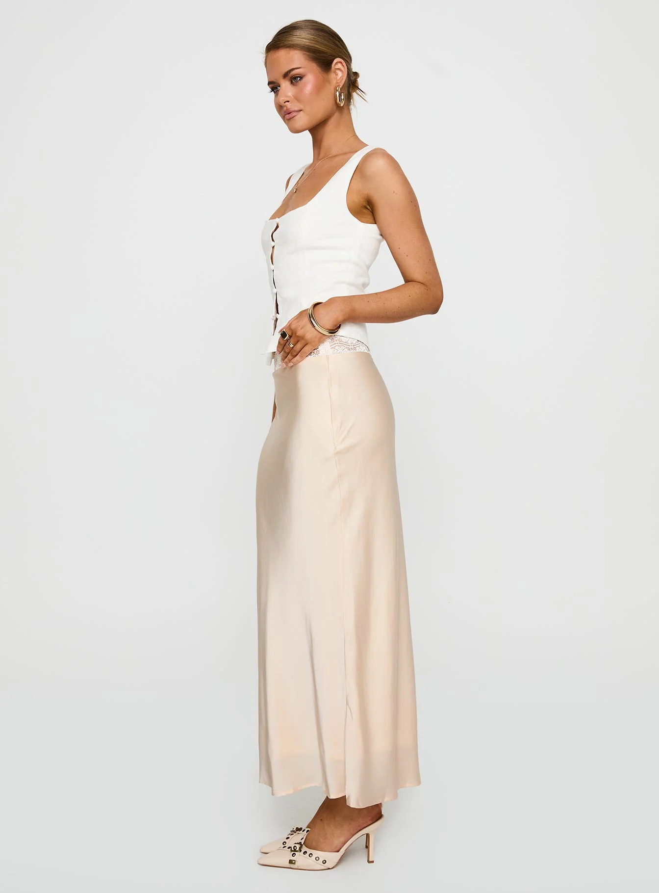 The Charmaine Maxi Skirt Cream