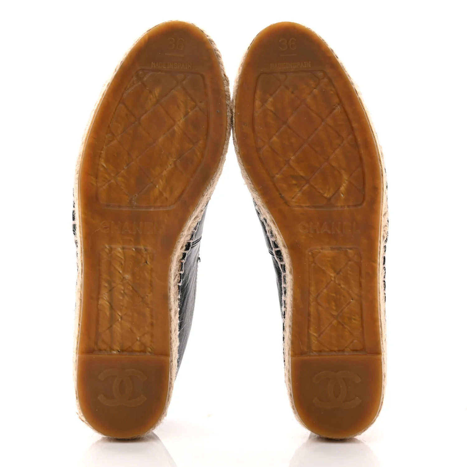 Lambskin CC Espadrilles 36 Black - Top Club