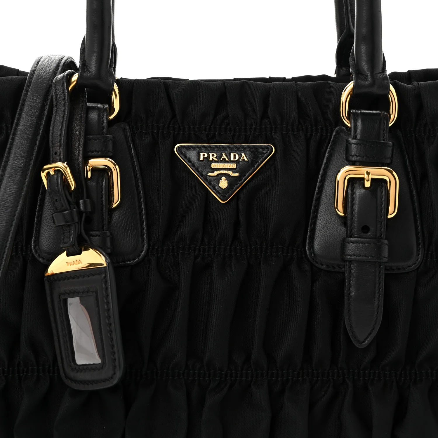 Tessuto Nylon Gaufre Tote Black - Top Club