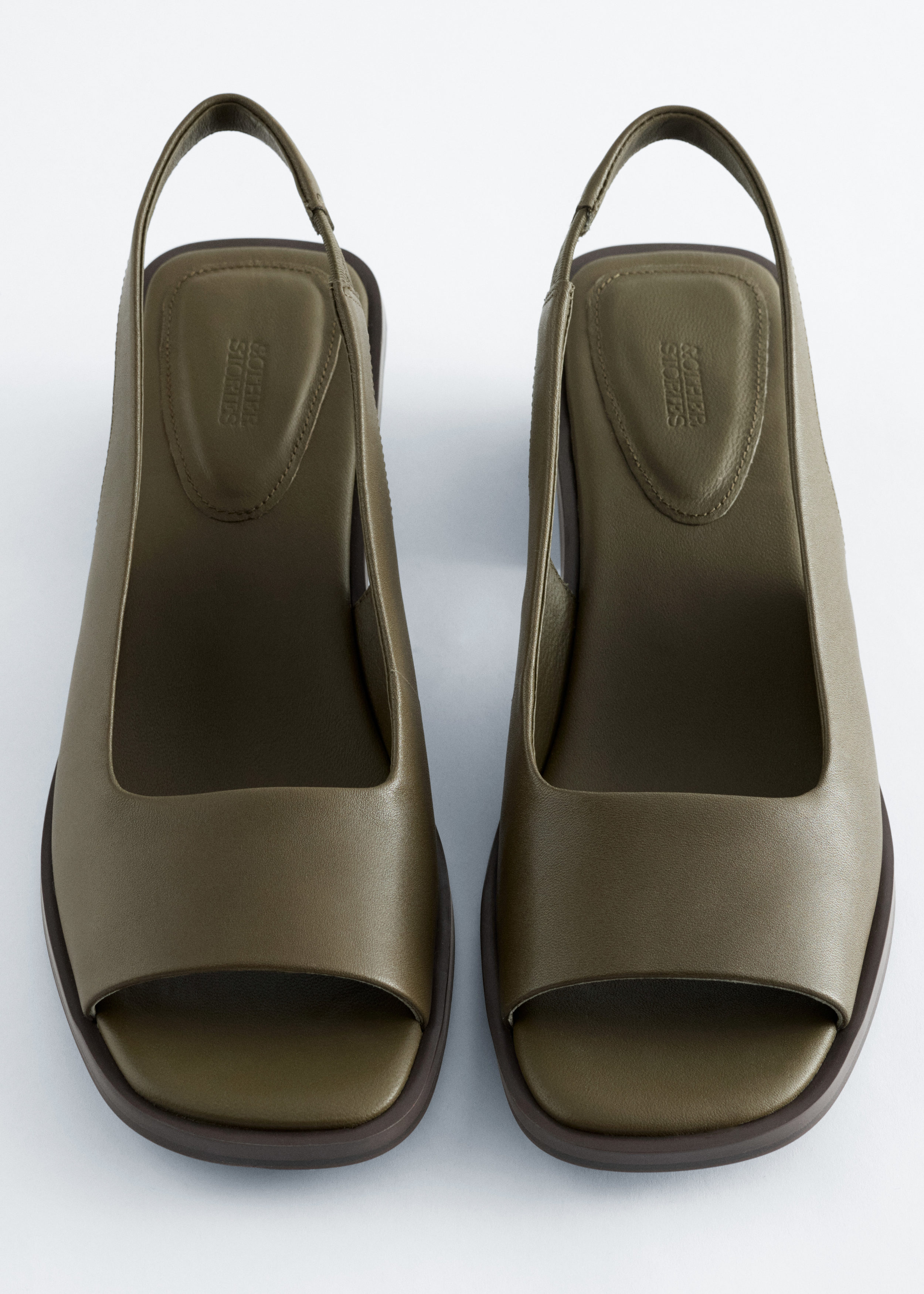 & Other Stories NAPPA LEATHER SLINGBACK SANDALS