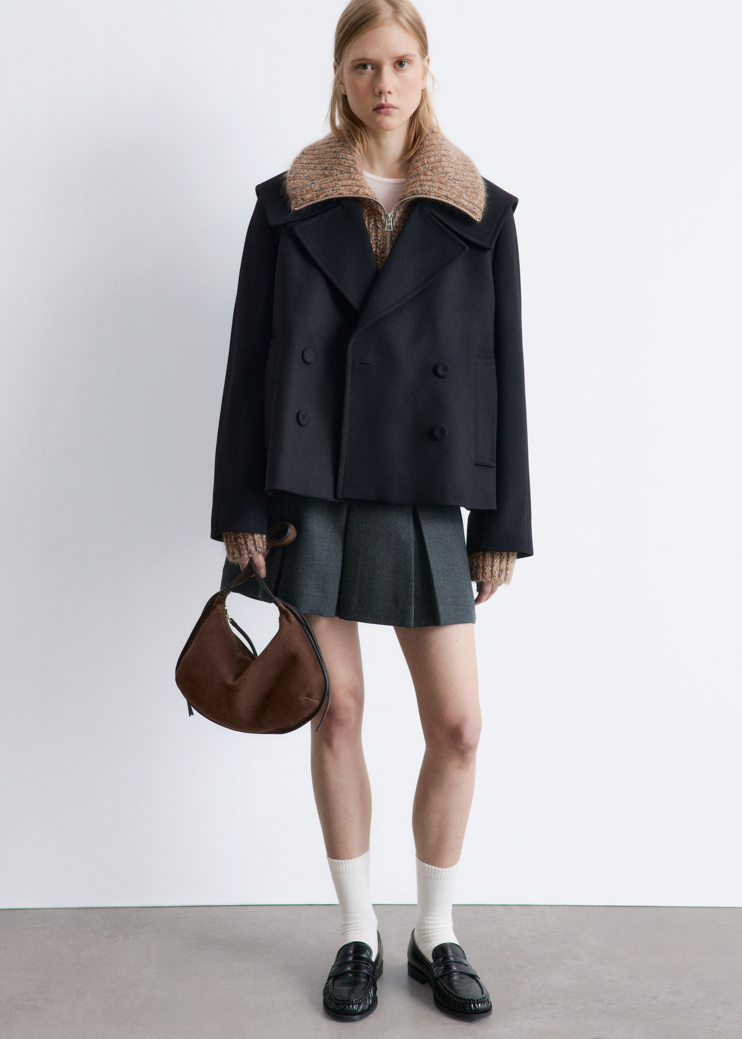 & Other Stories FRINGED SUEDE SHOULDER BAG
