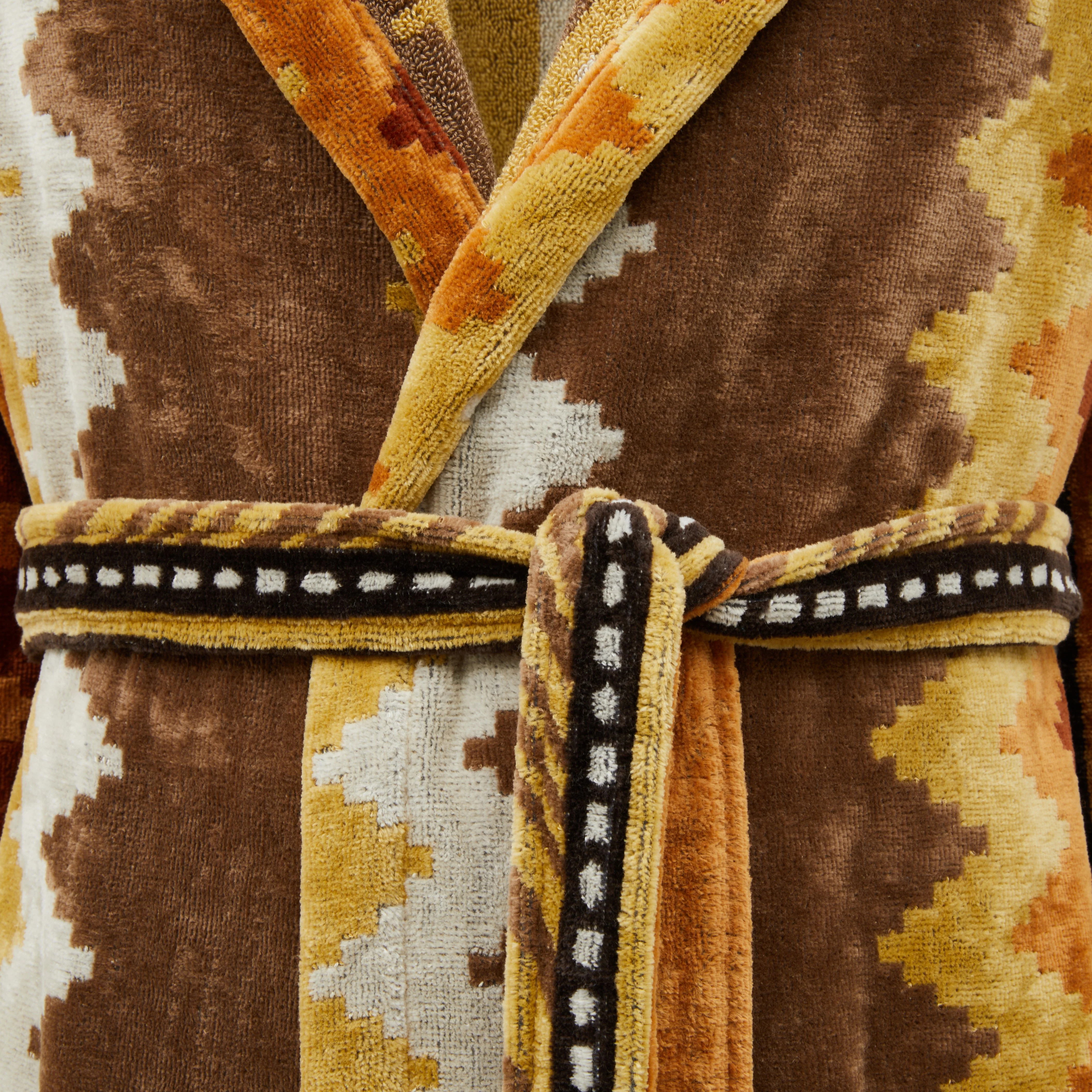 Accappatoio Con Cappuccio In Spugna Oseye L-Xl Bruciato Carrara