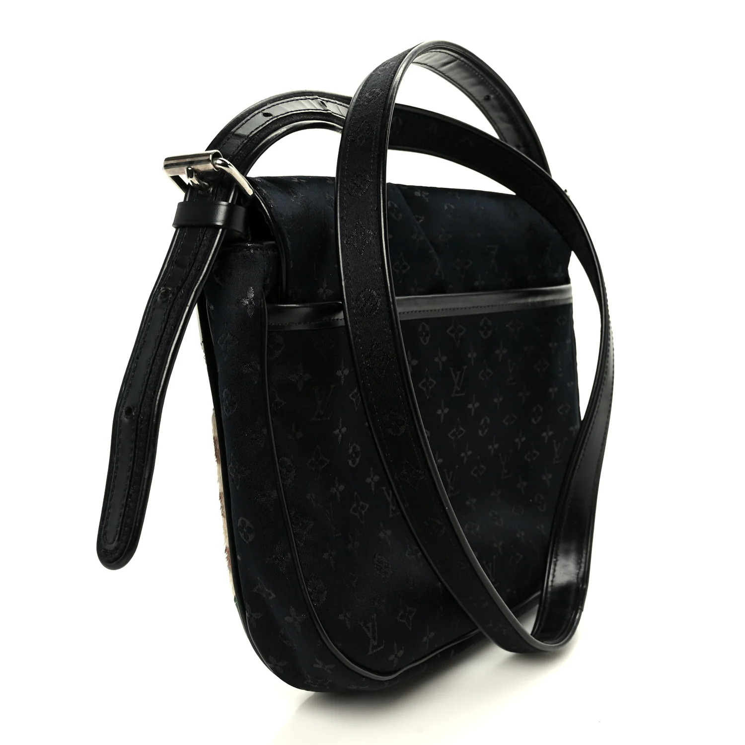Satin Mini Monogram Conte De Fees Patchwork Musette Black - Top Club