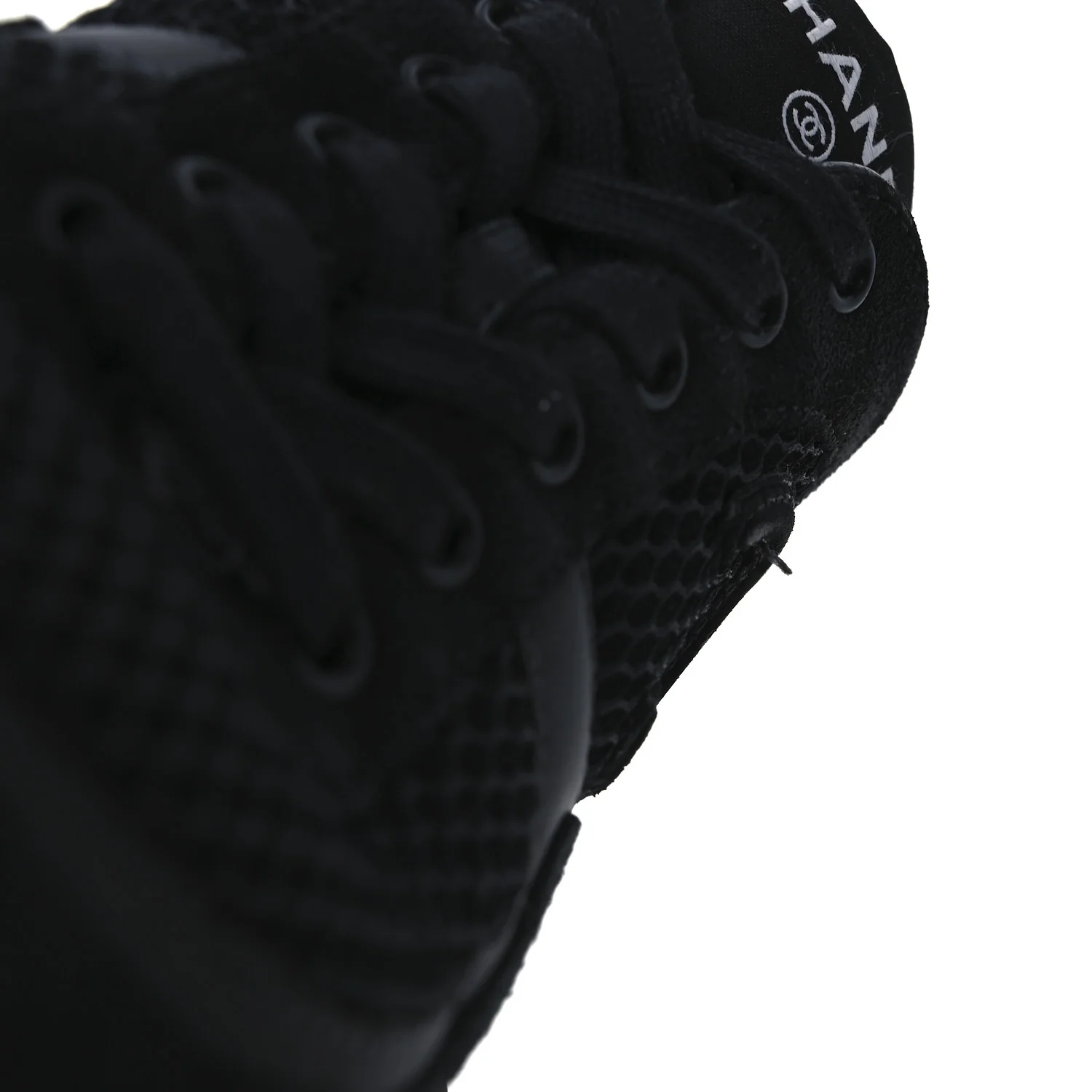 Calfskin Mesh Lycra Suede Womens Logo Sneakers 40 Black - Top Club