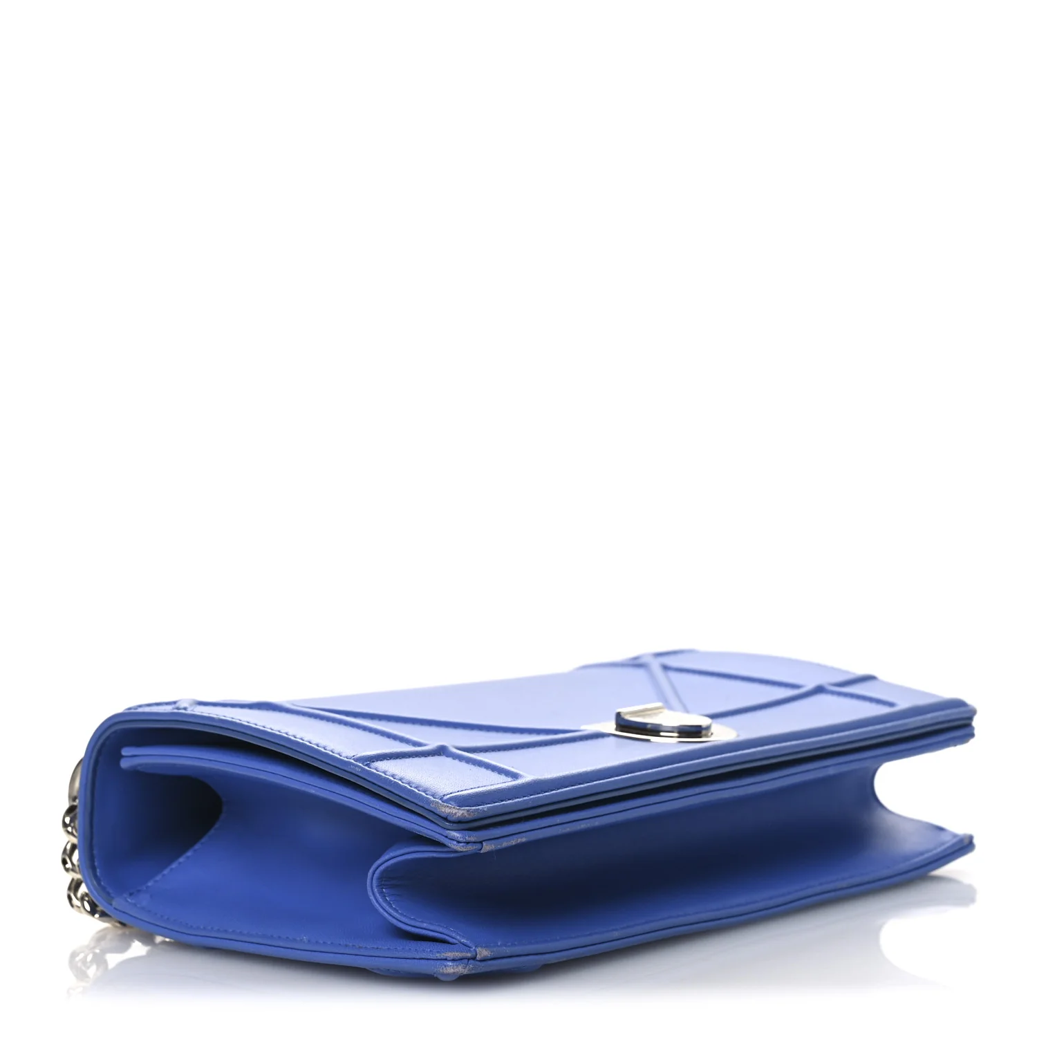 Smooth Calfskin Medium Diorama Flap Bag Blue - Top Club