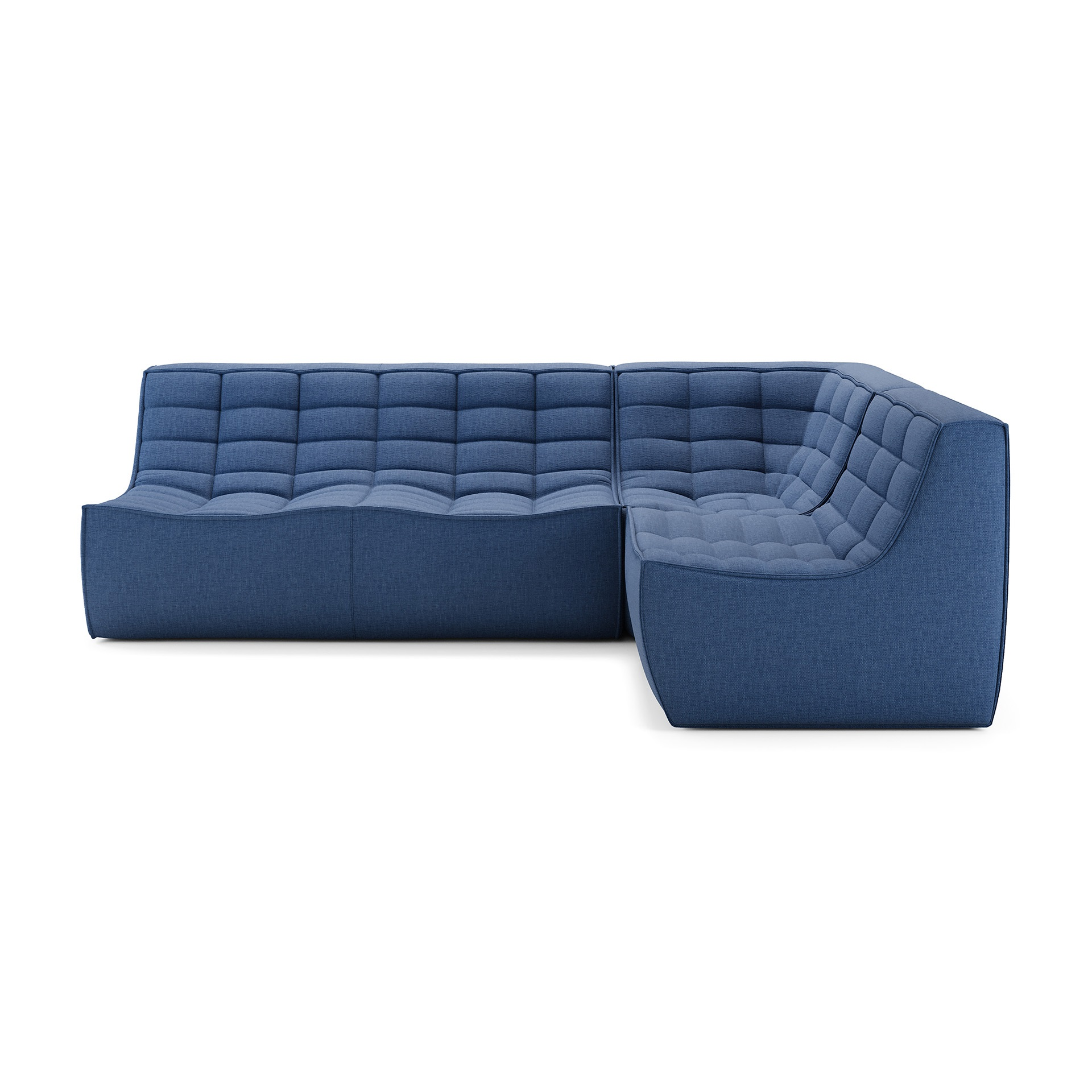 Modulaire bank N701 blue set 1 + 2 seat  90° recht hoek