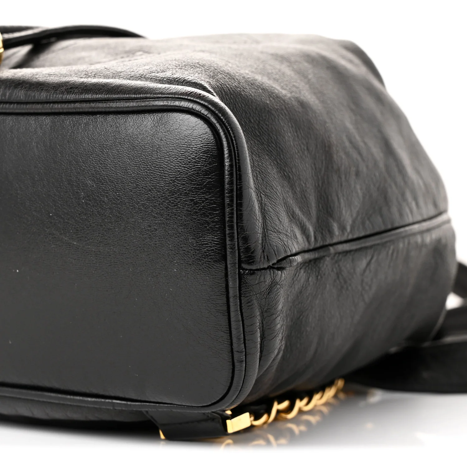 Lambskin CC Drawstring Backpack Black - Top Club
