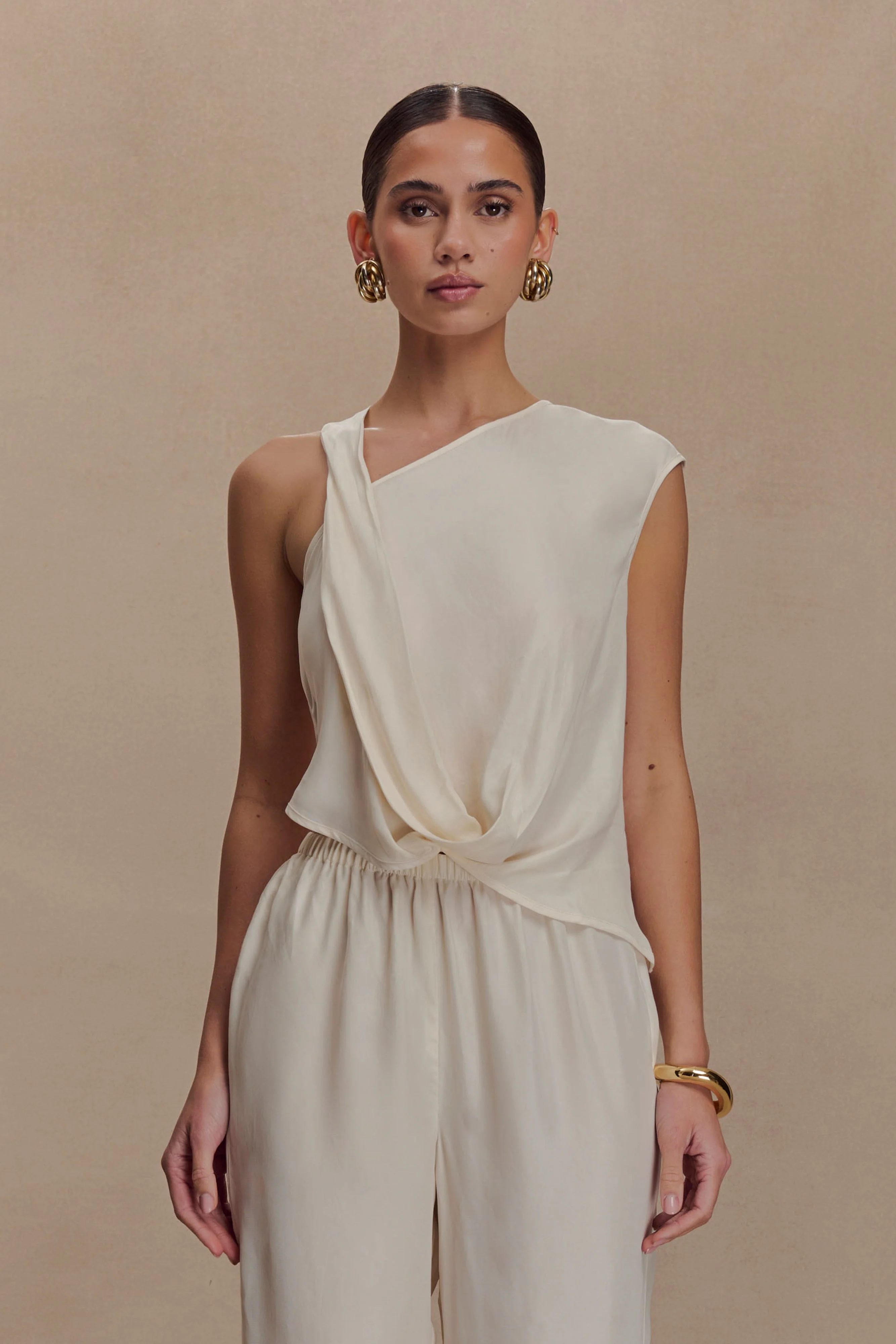 Violeta Asymmetric Top - Ivory