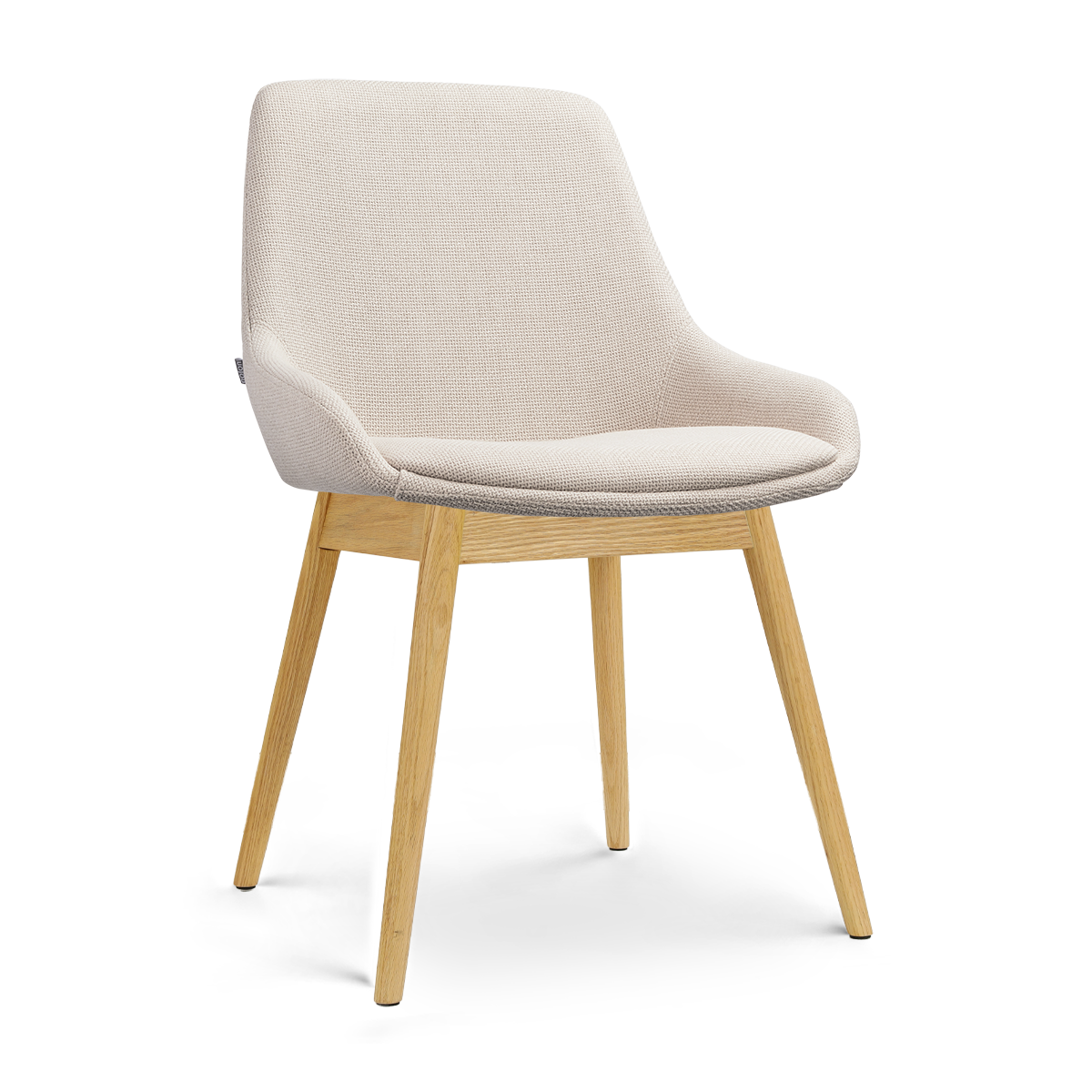 Eetkamerstoel Nio-Isa houten onderstel beige