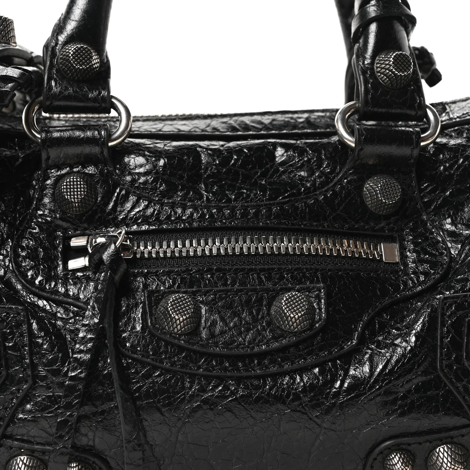 Agneau Arena Mini Le Cagole Duffle Crossbody Bag Black - Top Club