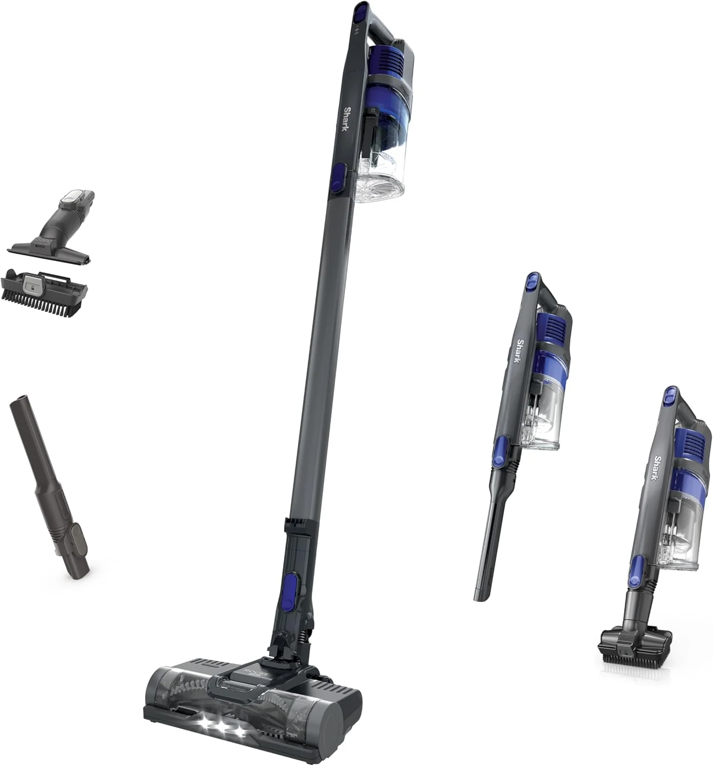 Shark | Pet Cordless Vacuum Cleaner | LED Headlights | Removable Handheld Vacuum for Pet Hair | Crevice Tool & Pet Multi-Tool Included | 40min Runtime | For Carpet & Hard Floors | Grey | IX141