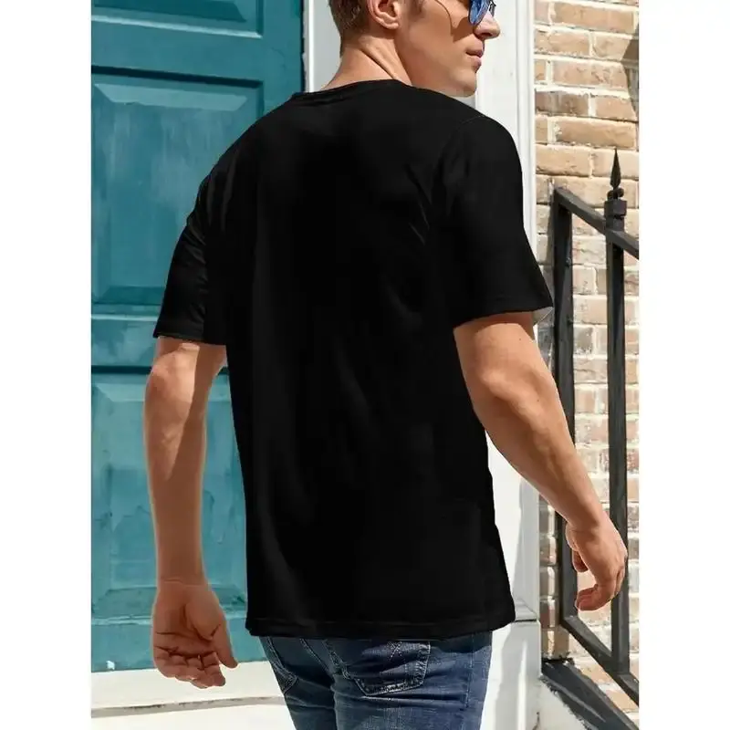1/2/3/4/5 Pack Men’s Heavyweight White Cotton Crew Neck T-Shirt, Classic Casual Streetwear Basic Top