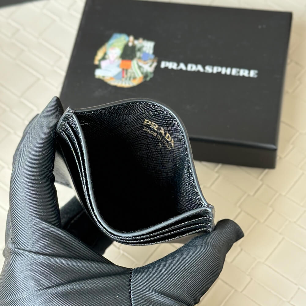 Prada Saffiano Leather Card Holder - Top Club