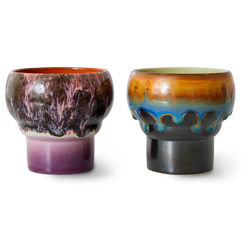 Servies 70's Ceramics Lungo Mugs Merge - set van 2