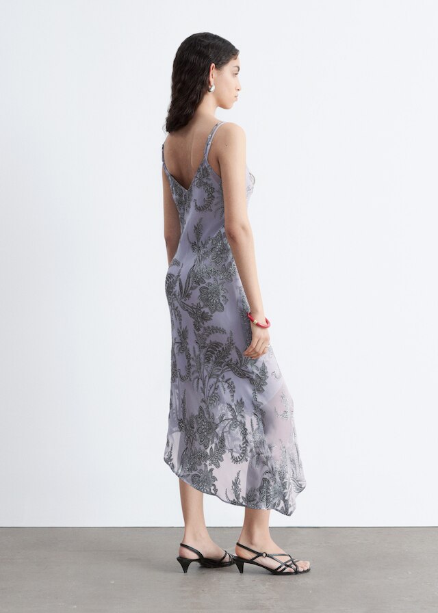 & Other Stories FLORAL STRAP MIDI DRESS