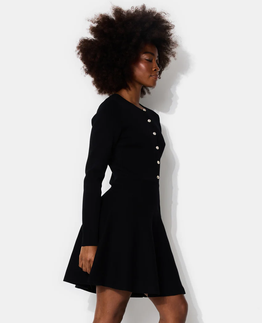 Pimkie Robe en maille forme patineuse avec boutons
