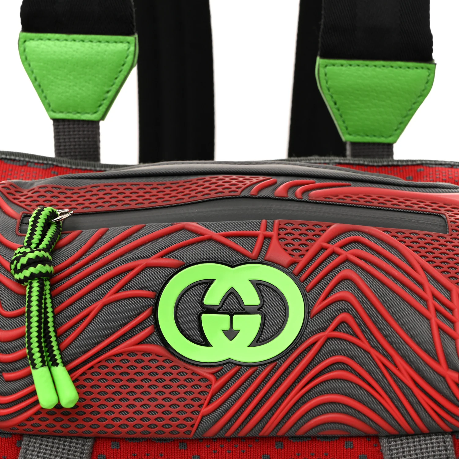 Jersey GG Monogram All Over Sporty Flap Backpack Red Multicolor - Top Club