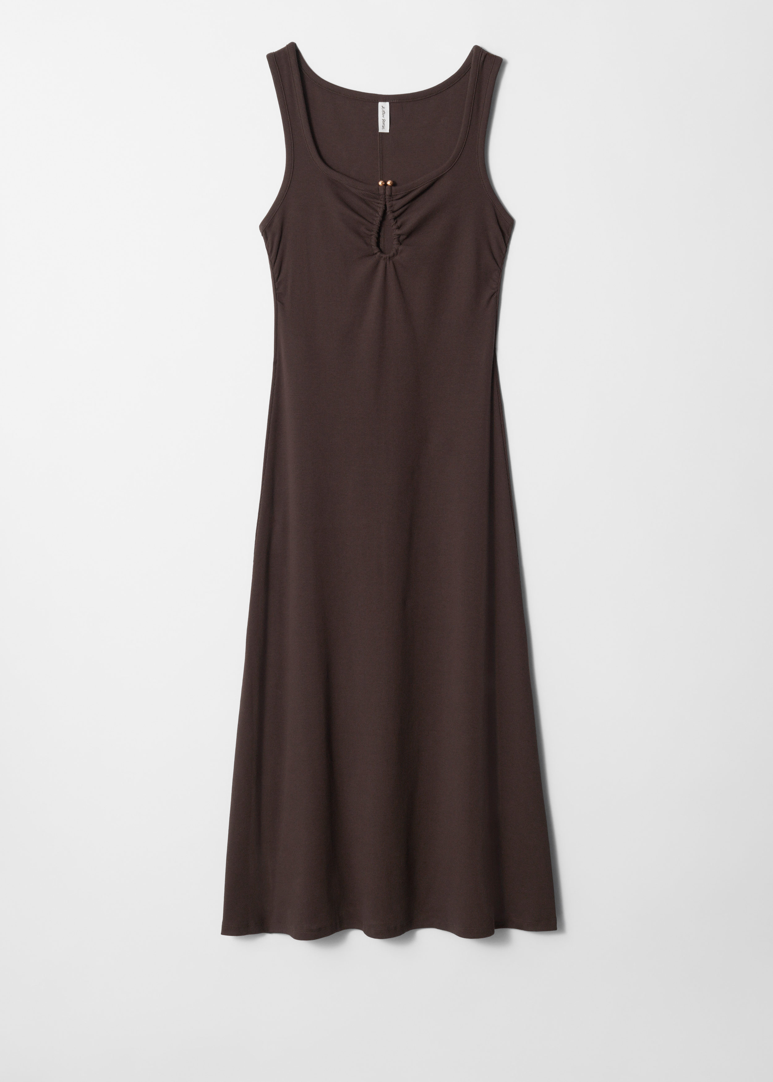 & Other Stories BUCKLE-DETAILED MIDI DRESS