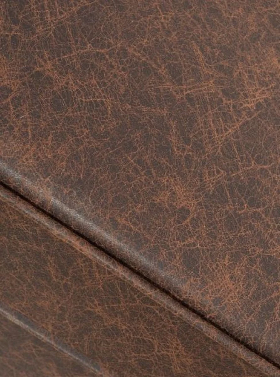 Chesterfield corner sofa vintage brown 280 x 165 x H. 73 cm - Faux leather living room sofa - Chesterfield furniture
