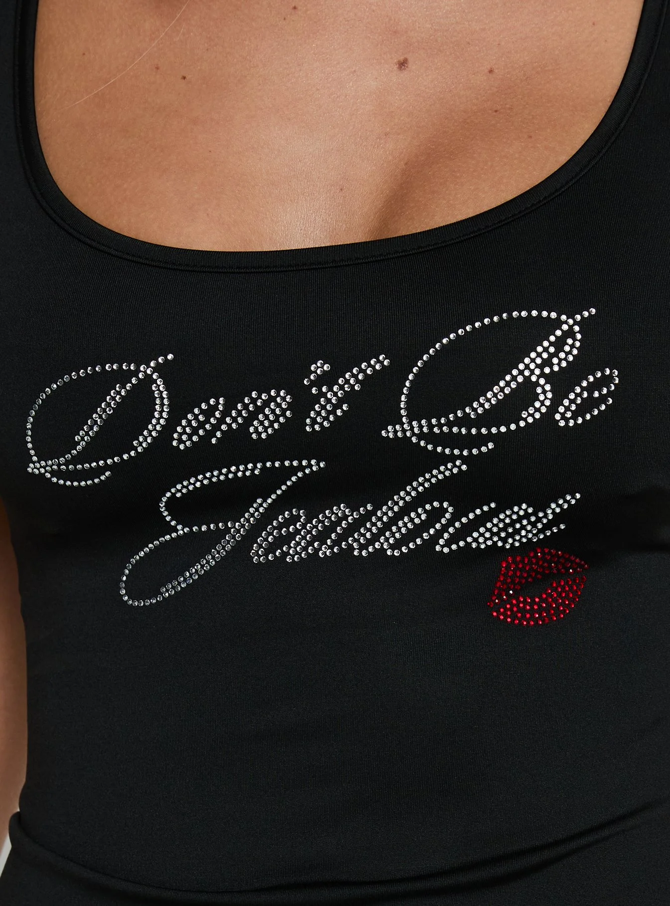 Don't Be Jealous Graphic Tank Top Black