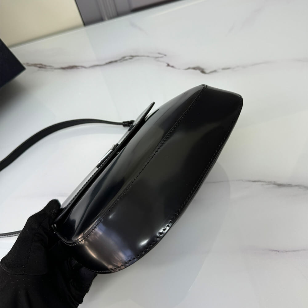 Small Prada Cleo brushed leather shoulder bag with flap - Top Club