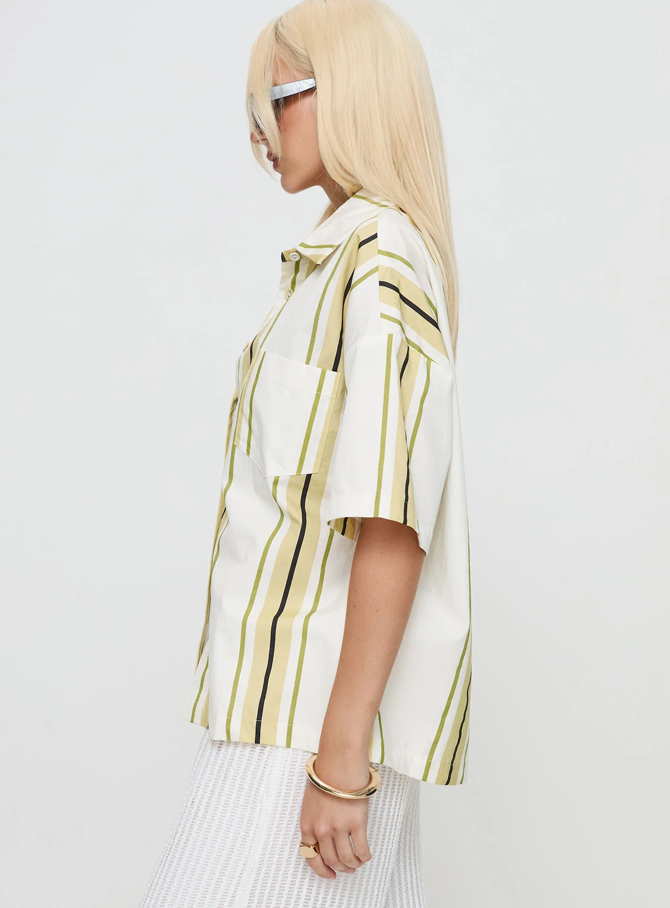 Karyn Top White / Yellow Stripe