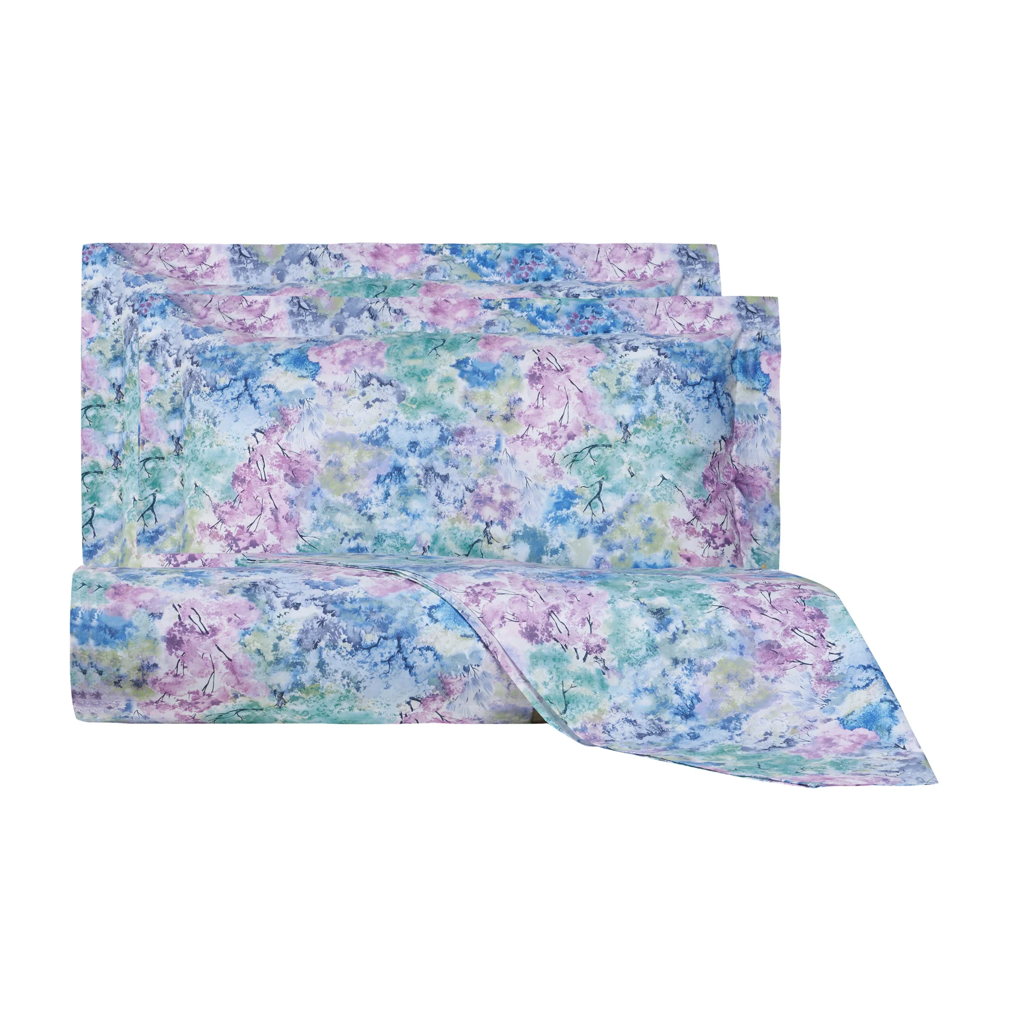 Copripiumino Con Federe In Percalle Trees Matrimoniale